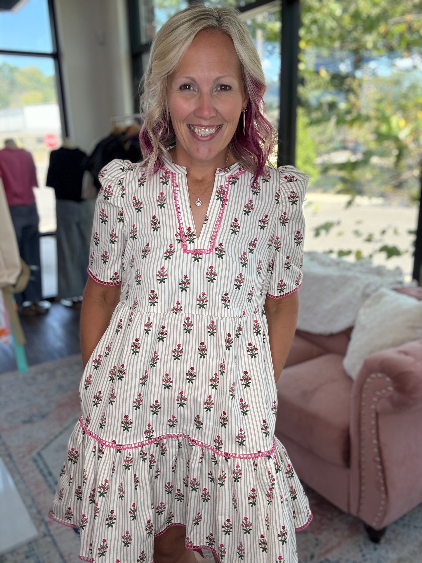 Cottage Stripes Dress