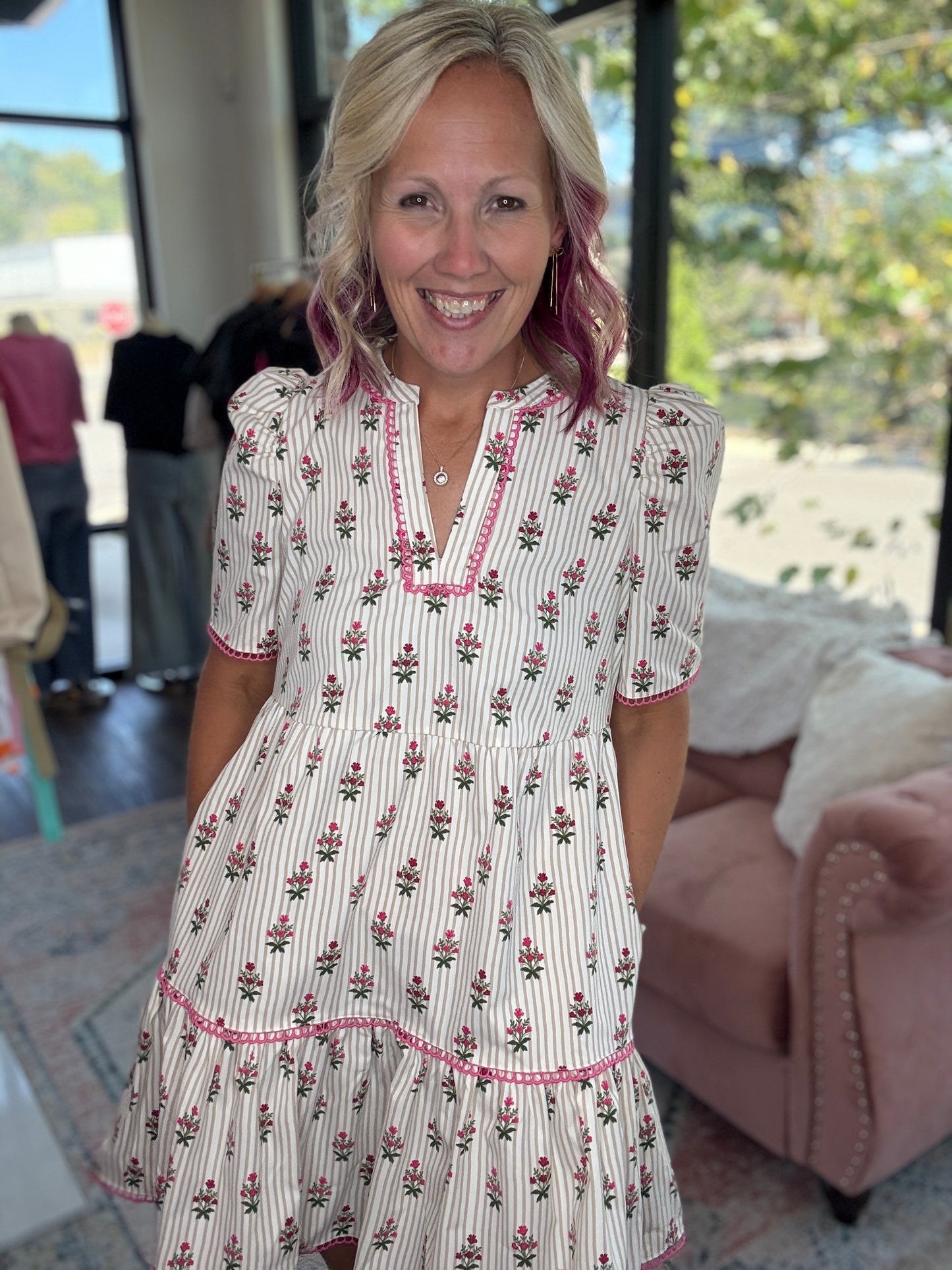 Cottage Stripes Dress