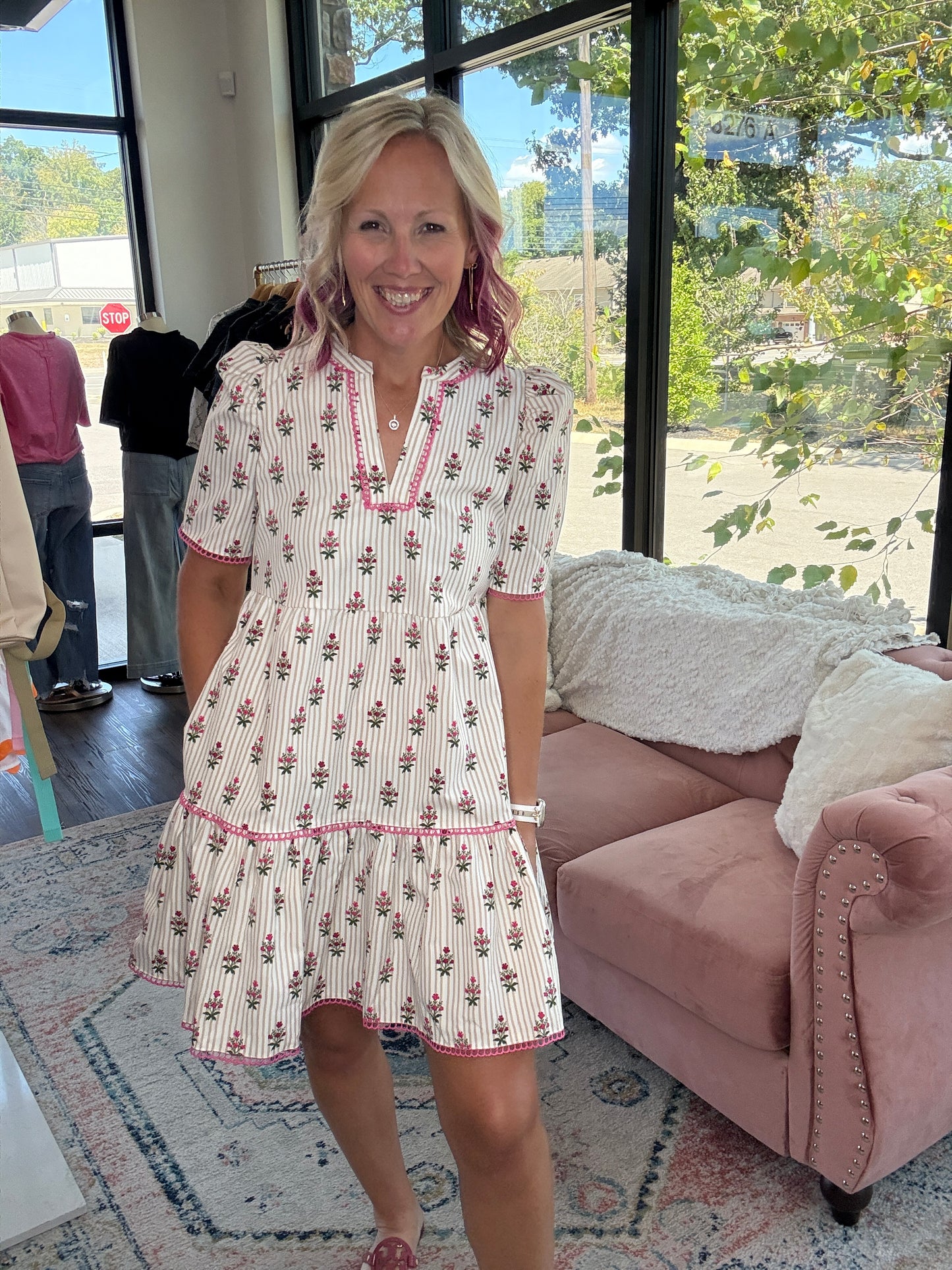 Cottage Stripes Dress