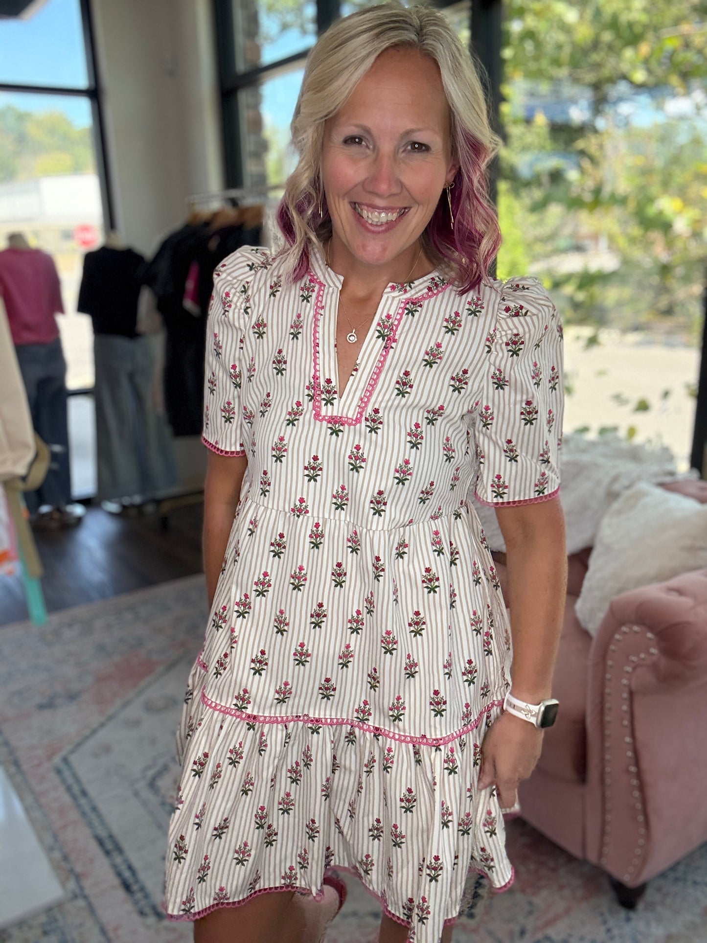 Cottage Stripes Dress