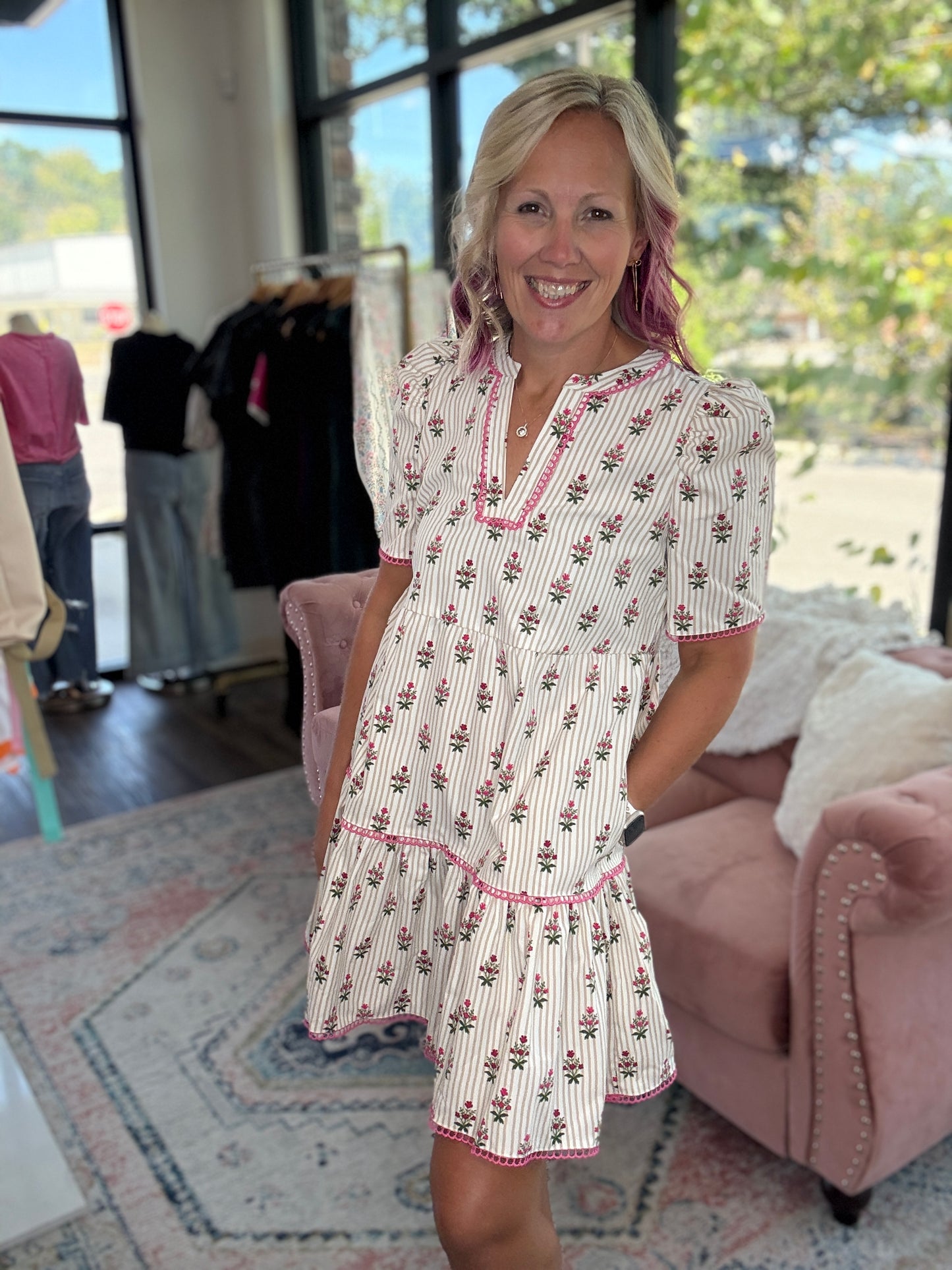Cottage Stripes Dress