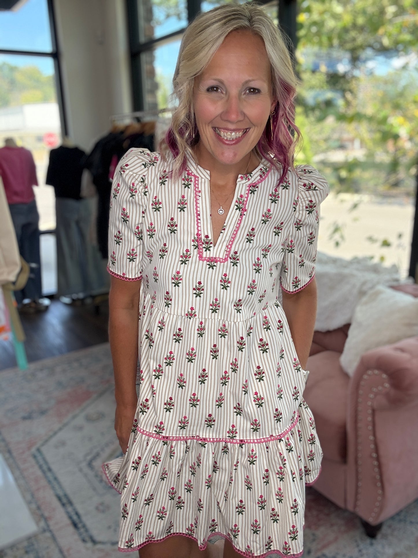 Cottage Stripes Dress