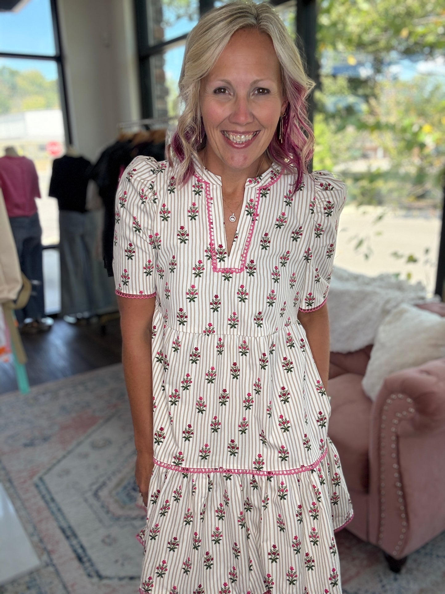 Cottage Stripes Dress