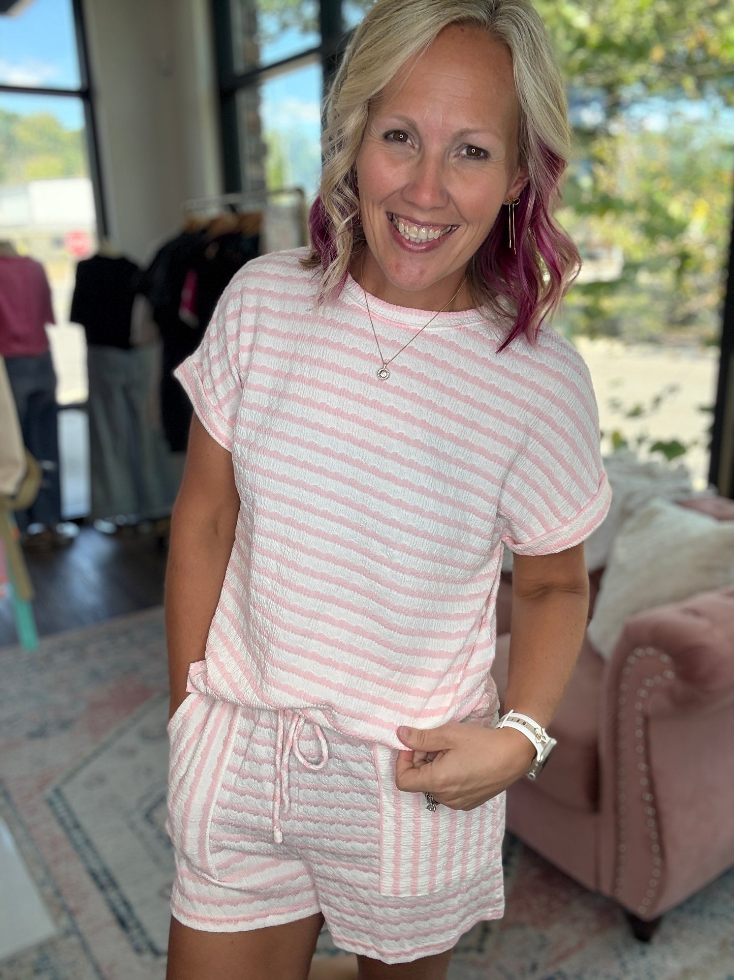 Pink Skies Short Set