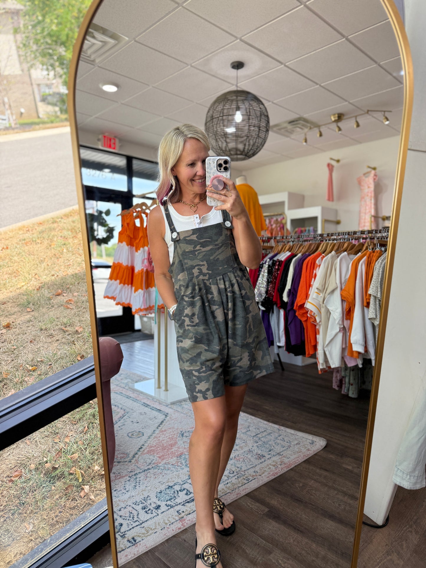 Camo Cozy Overalls- Shorts