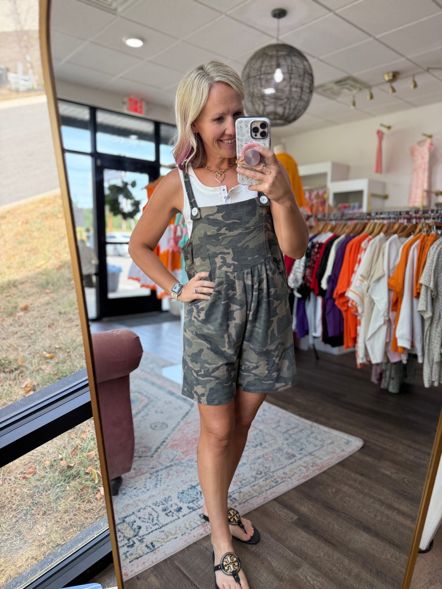 Camo Cozy Overalls- Shorts
