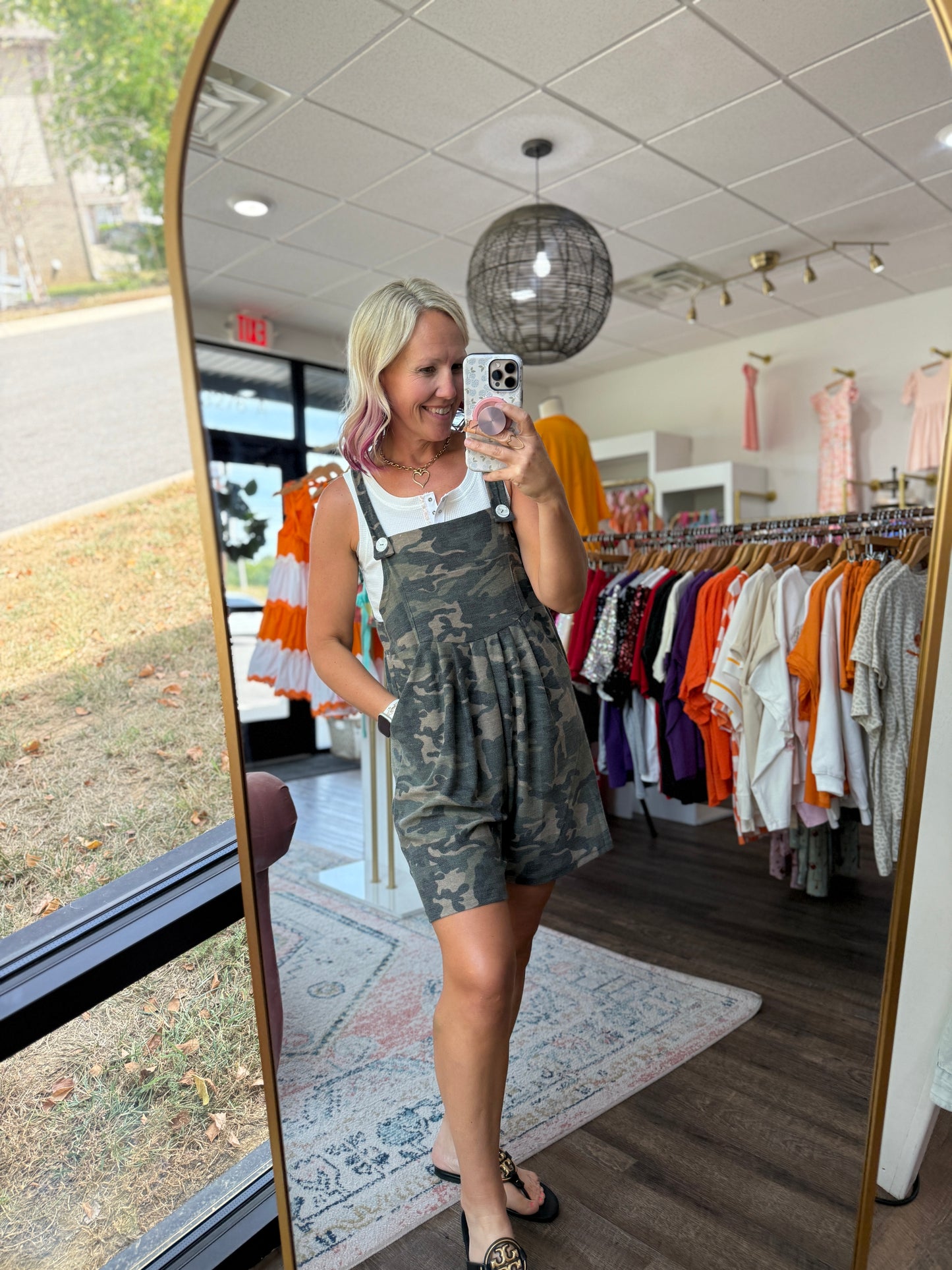 Camo Cozy Overalls- Shorts