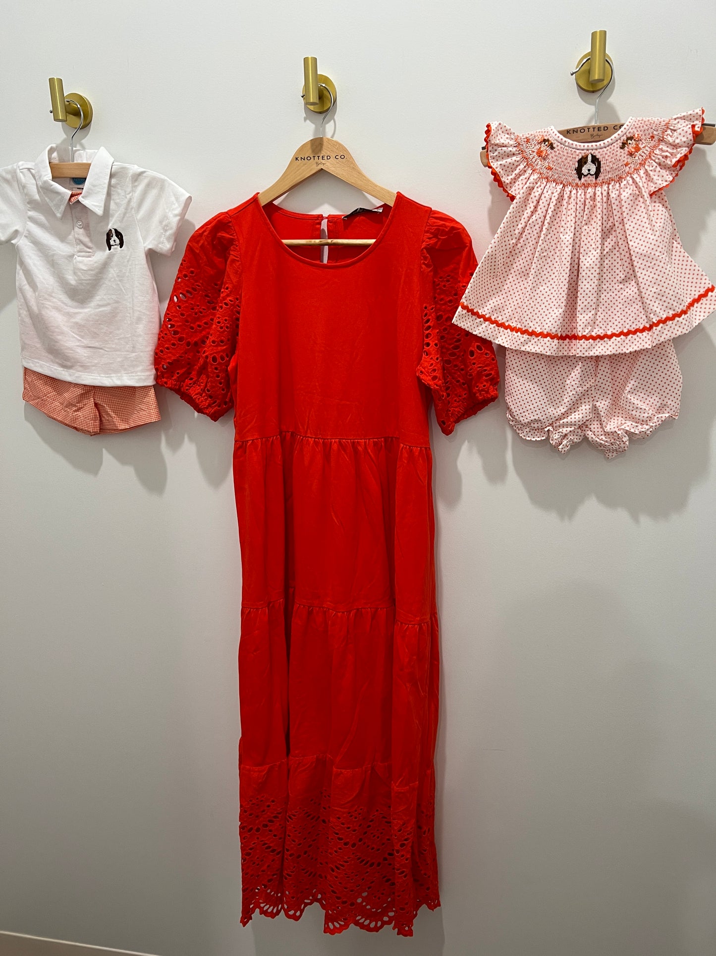 Smokey Bitty Dot Smocked Set