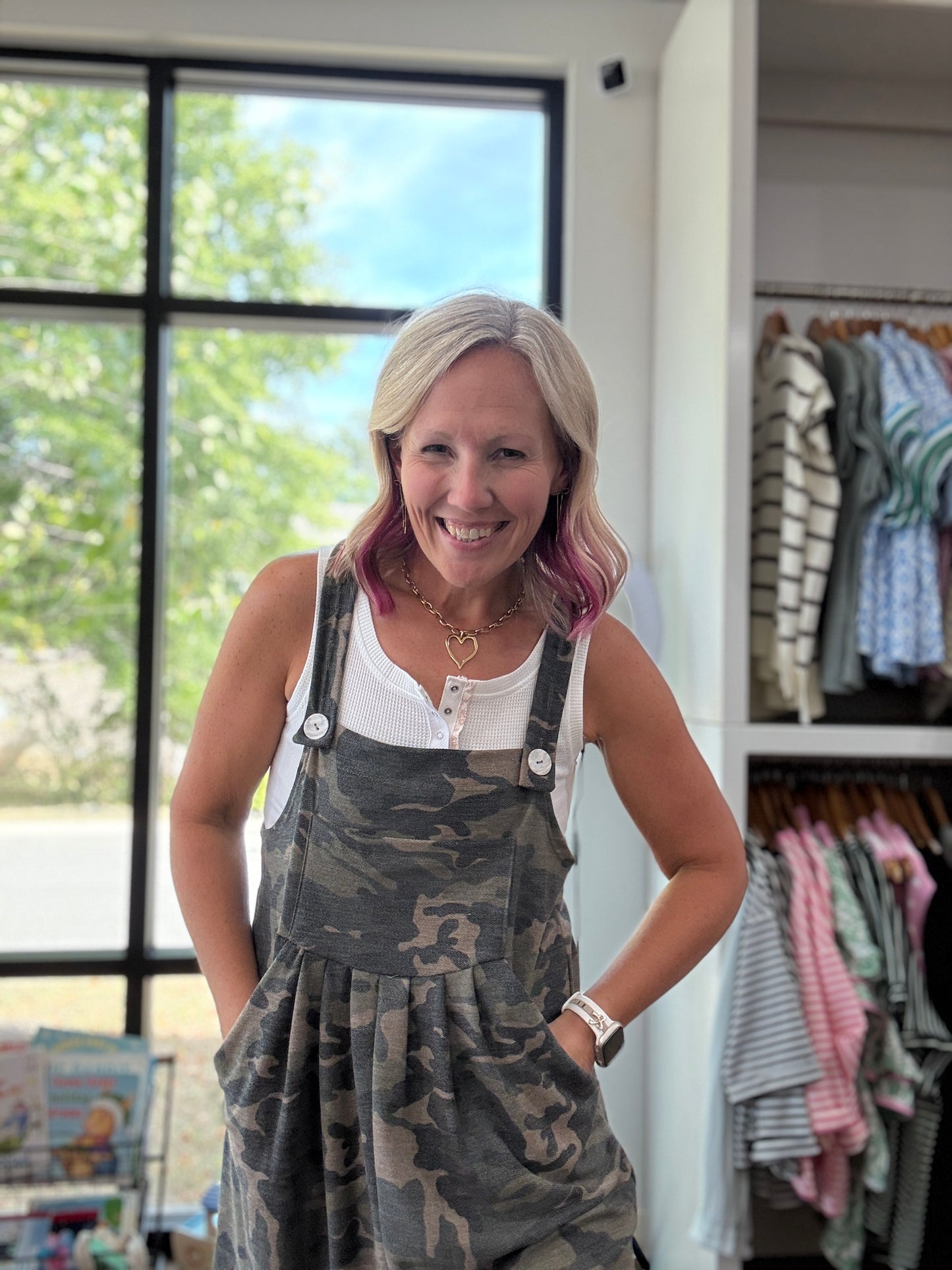 Camo Cozy Overalls- Shorts