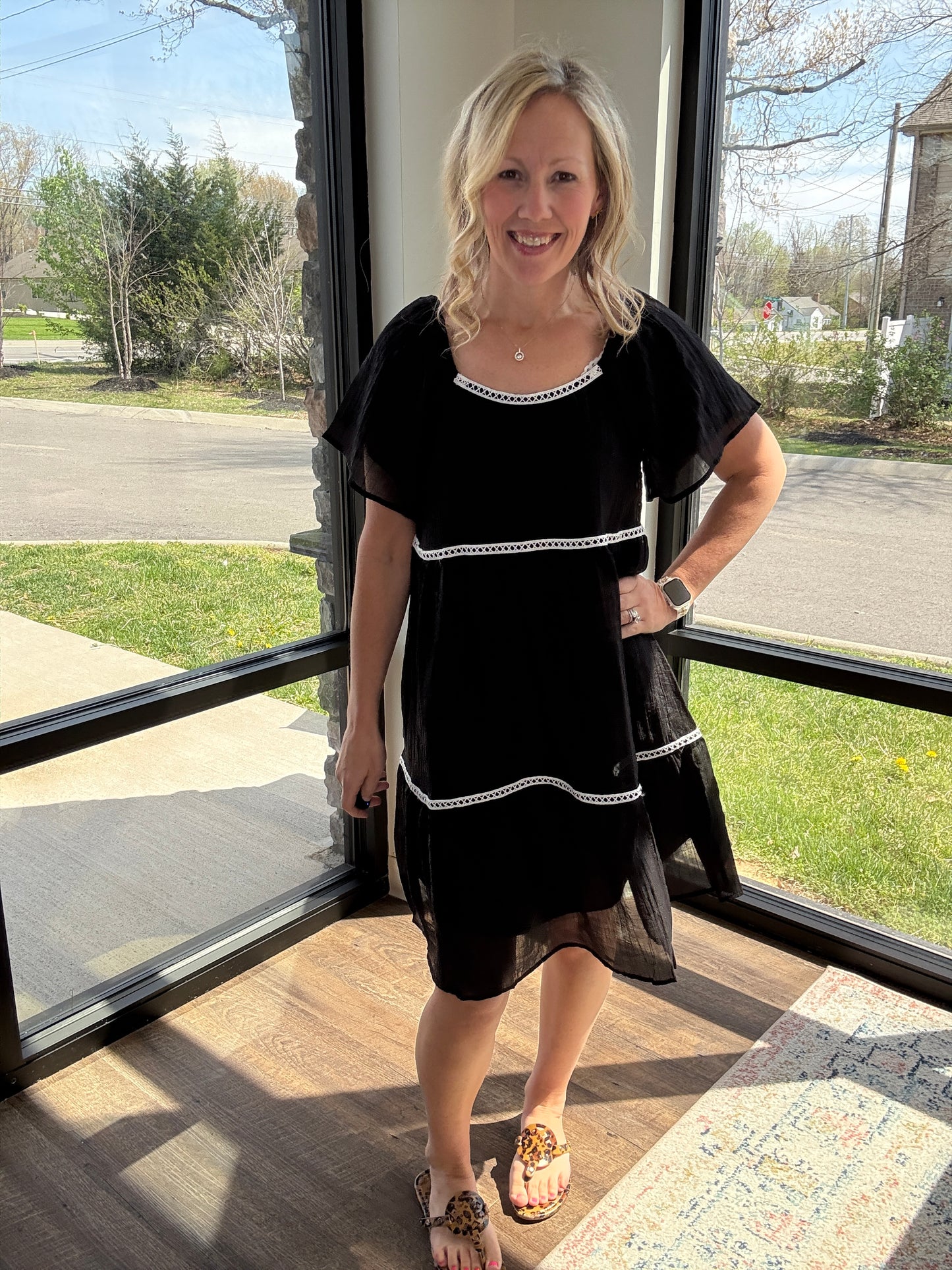 Atlas Flutter Sleeve Dress
