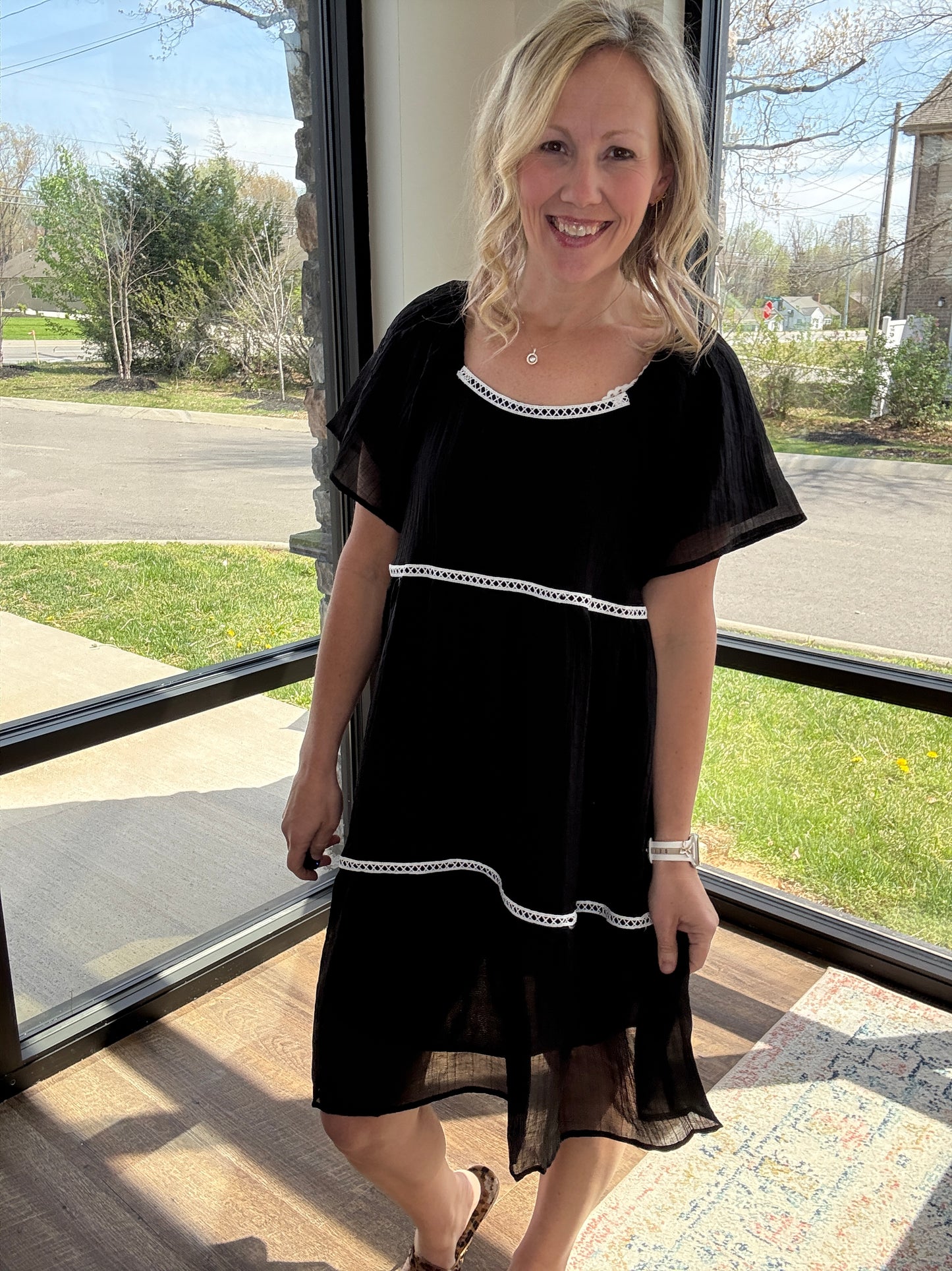 Atlas Flutter Sleeve Dress