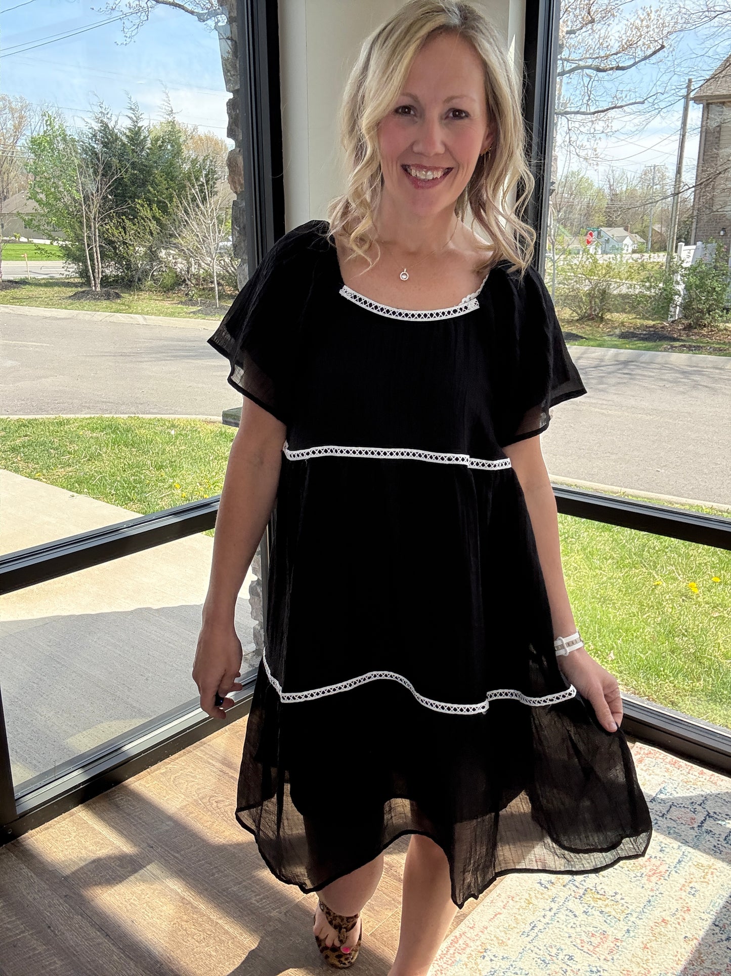 Atlas Flutter Sleeve Dress