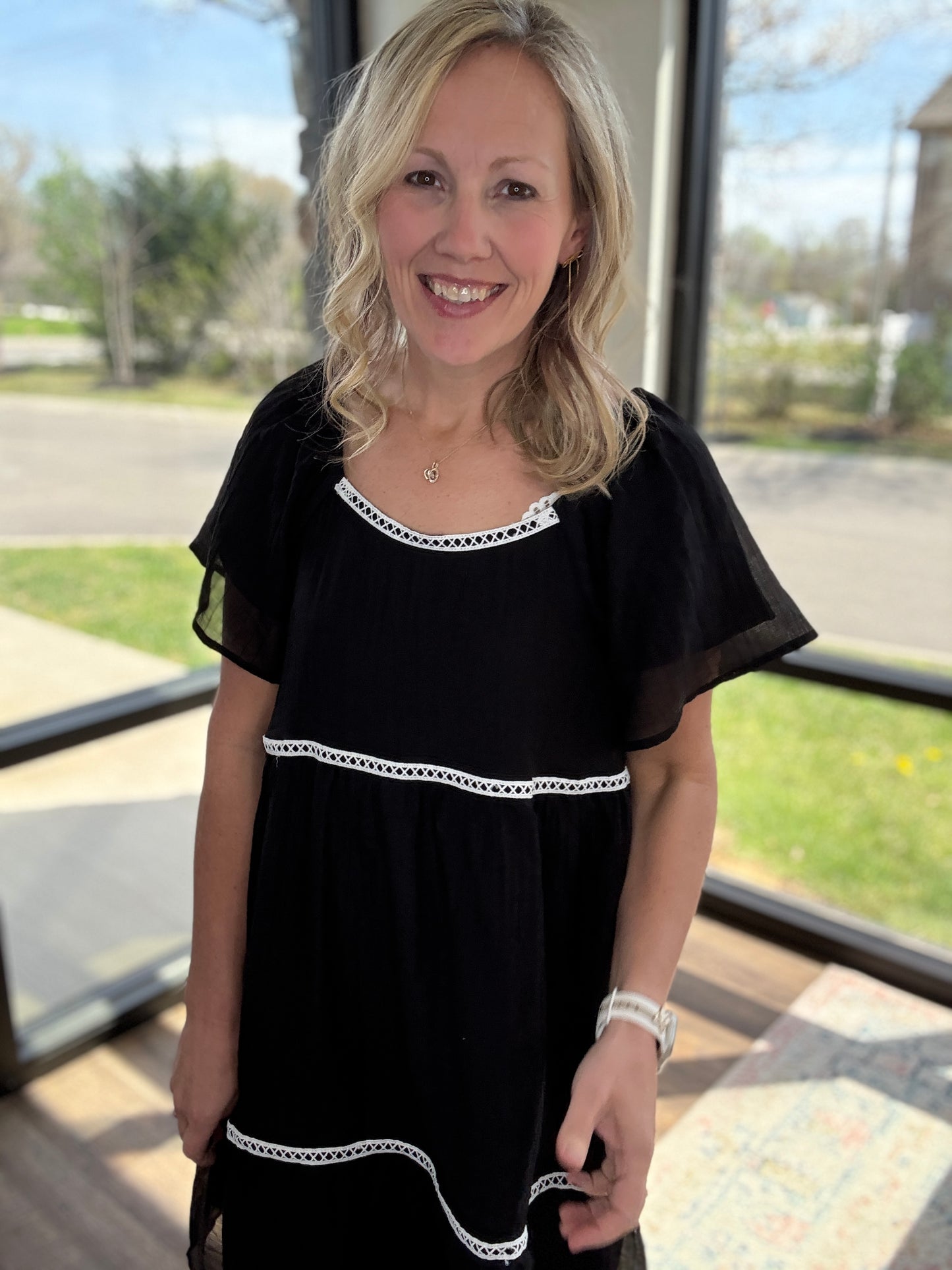 Atlas Flutter Sleeve Dress