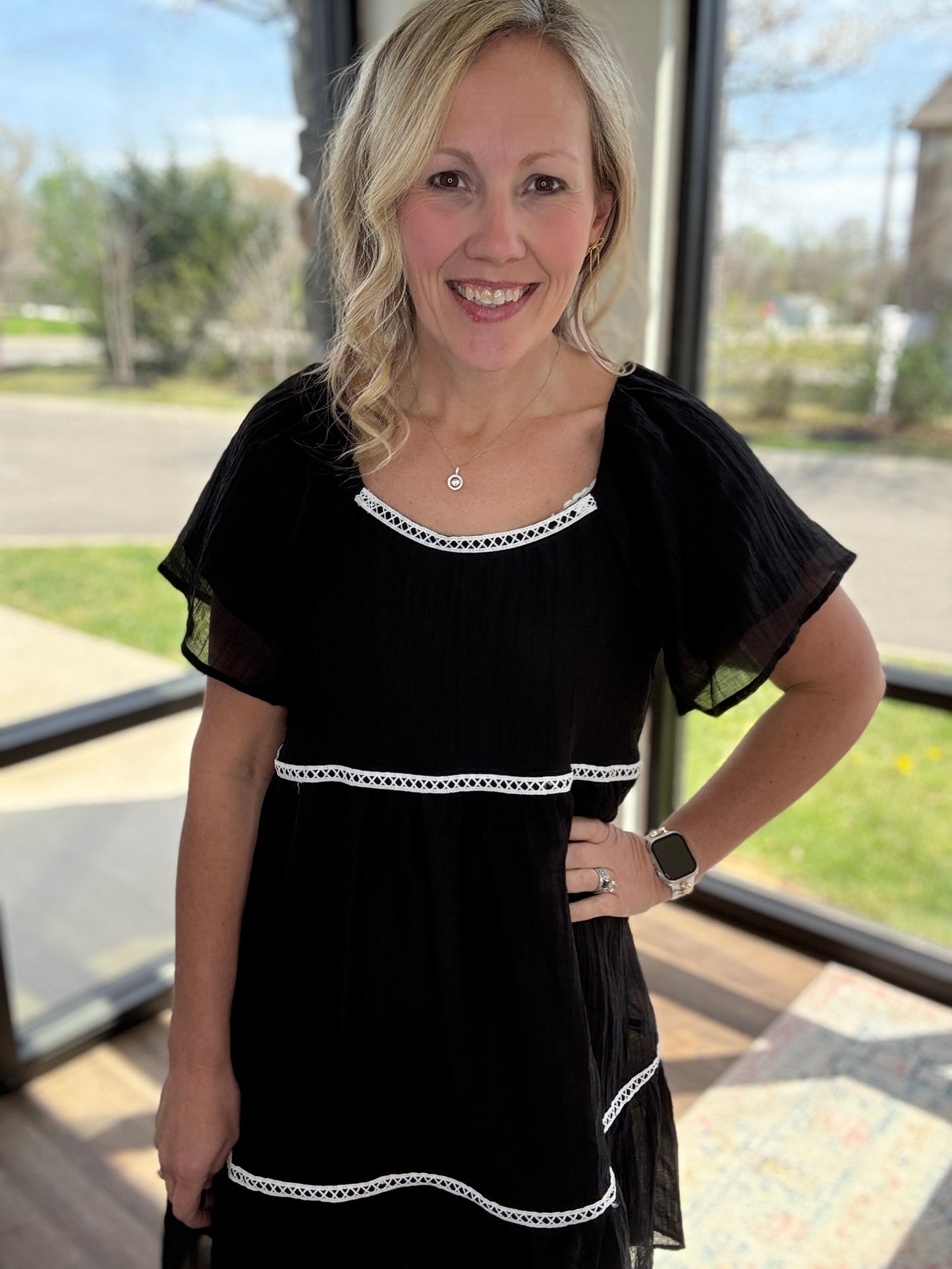 Atlas Flutter Sleeve Dress