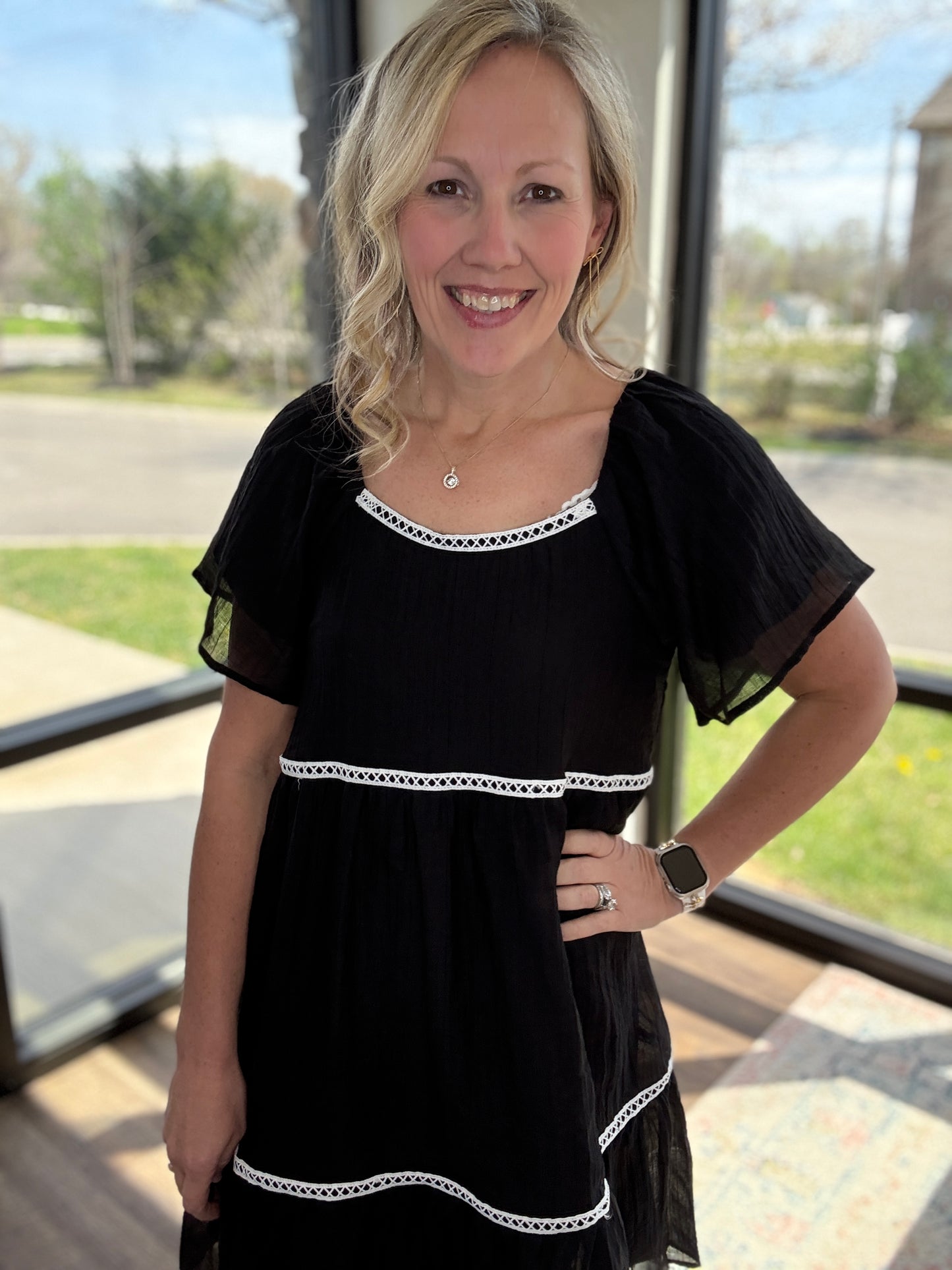 Atlas Flutter Sleeve Dress