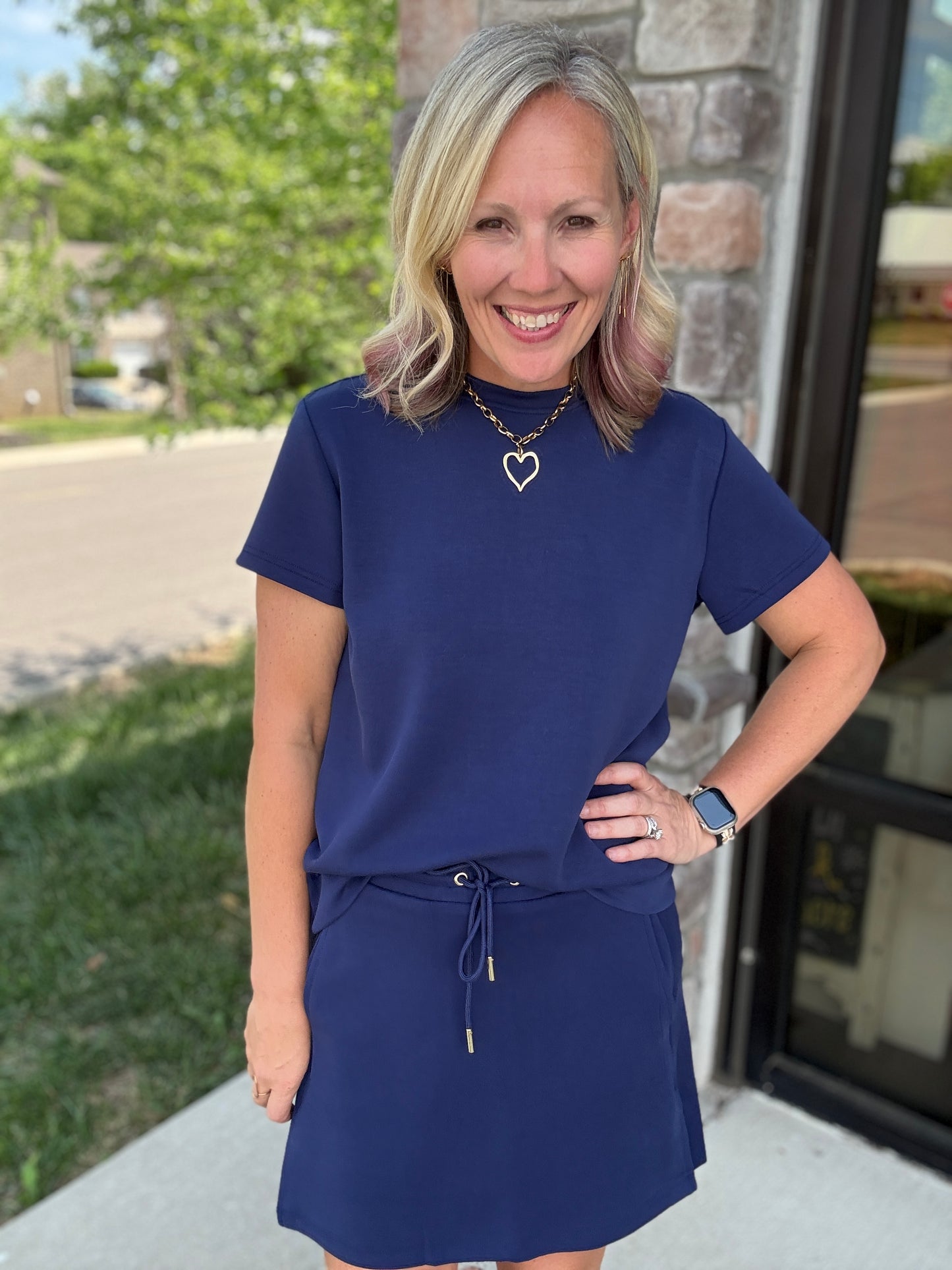 Coastline Navy Top