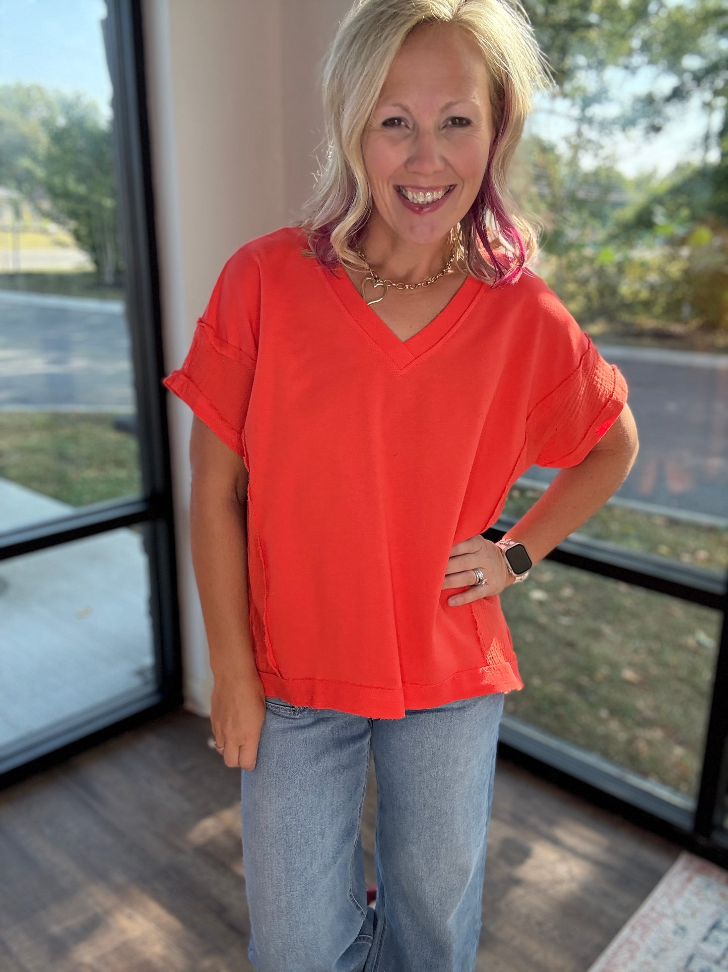 Easy Does it Top- Orange