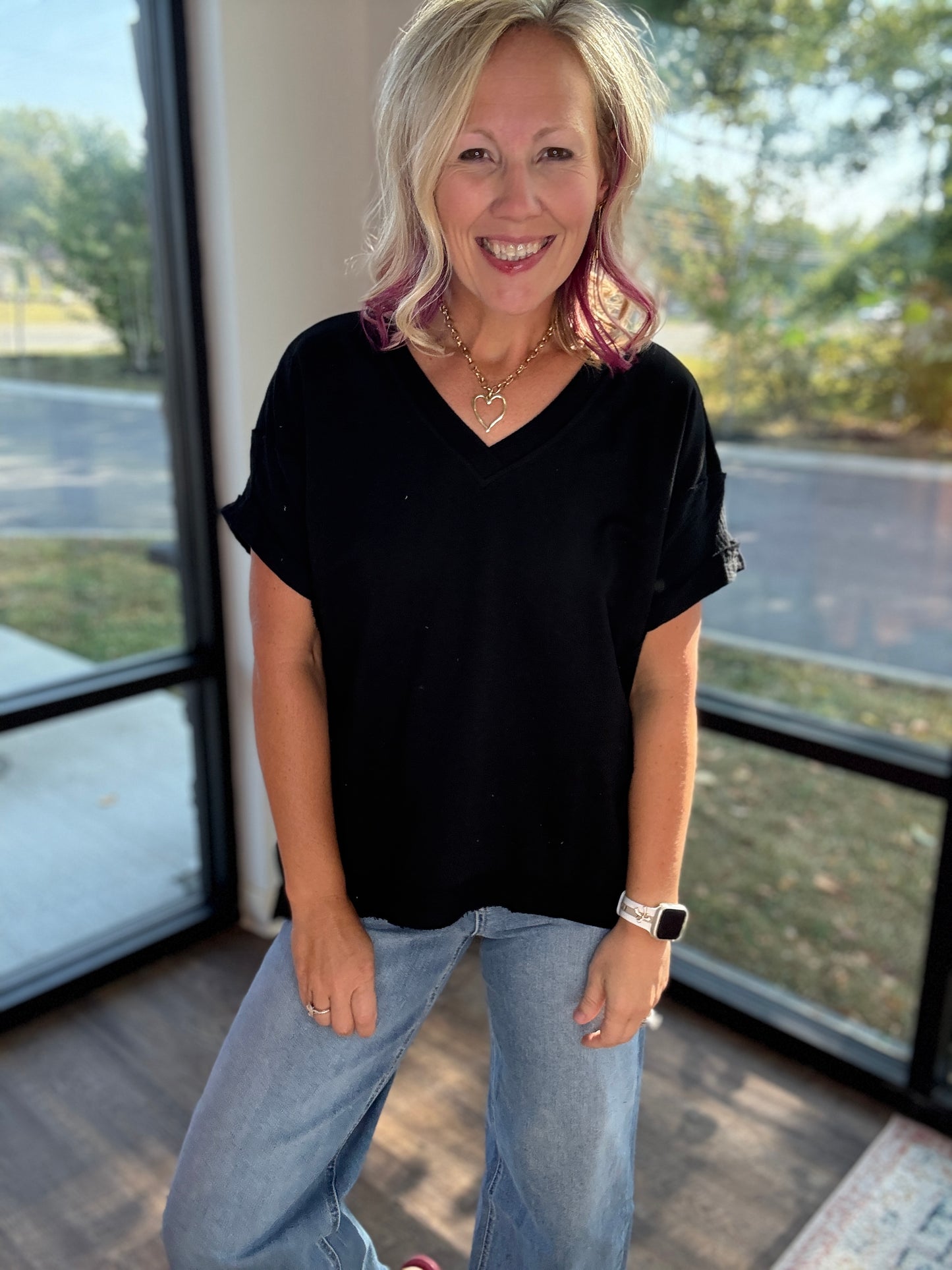 Easy Does it Top- Black
