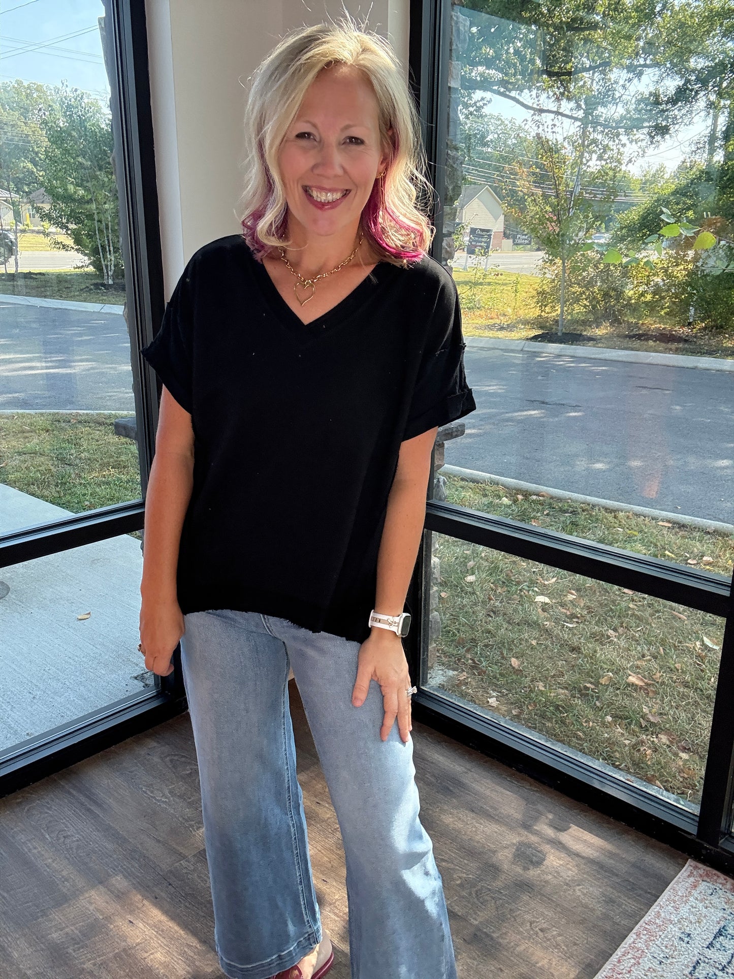 Easy Does it Top- Black