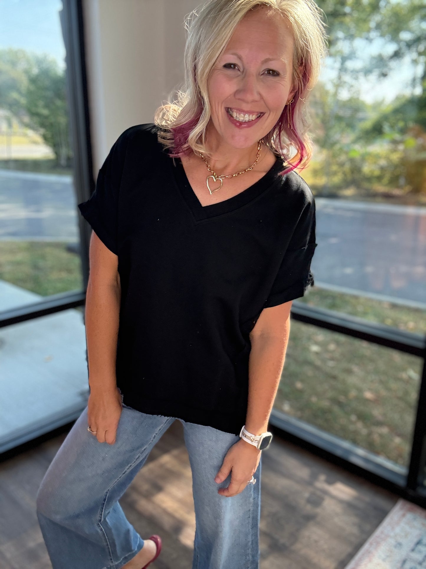 Easy Does it Top- Black