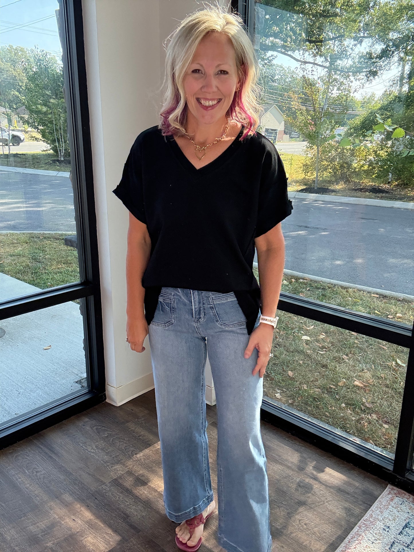 Easy Does it Top- Black