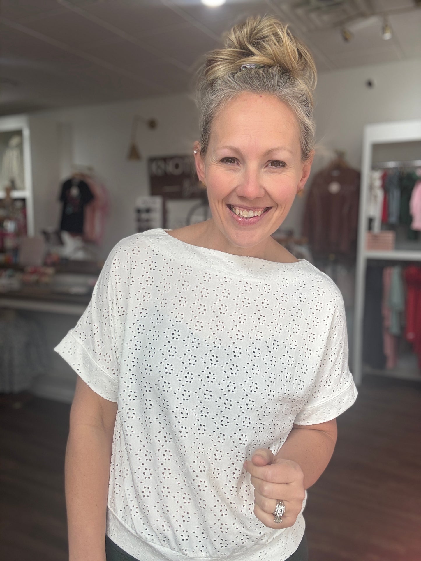 Breezy Eyelet Top