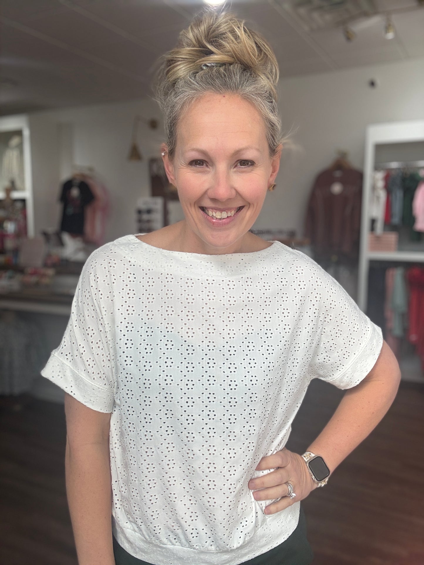 Breezy Eyelet Top