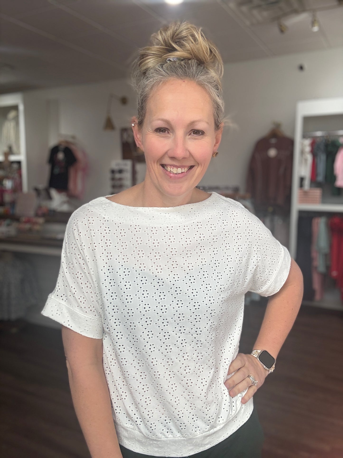 Breezy Eyelet Top