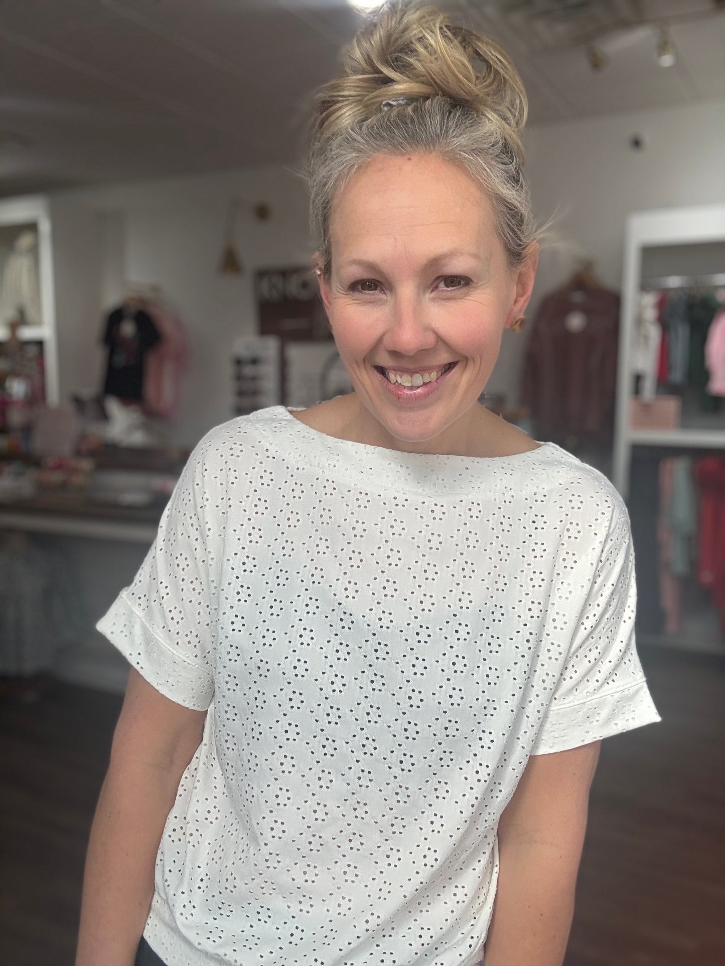 Breezy Eyelet Top