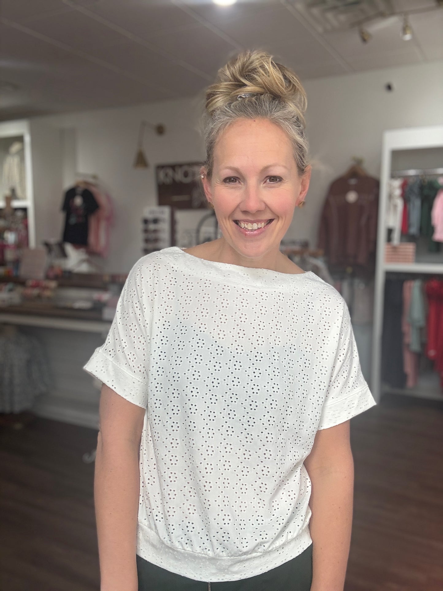 Breezy Eyelet Top