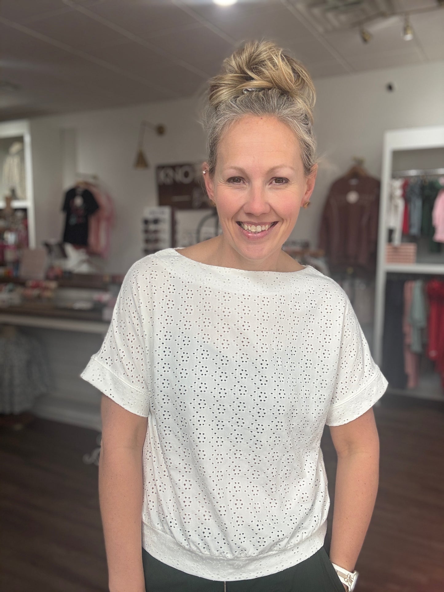 Breezy Eyelet Top
