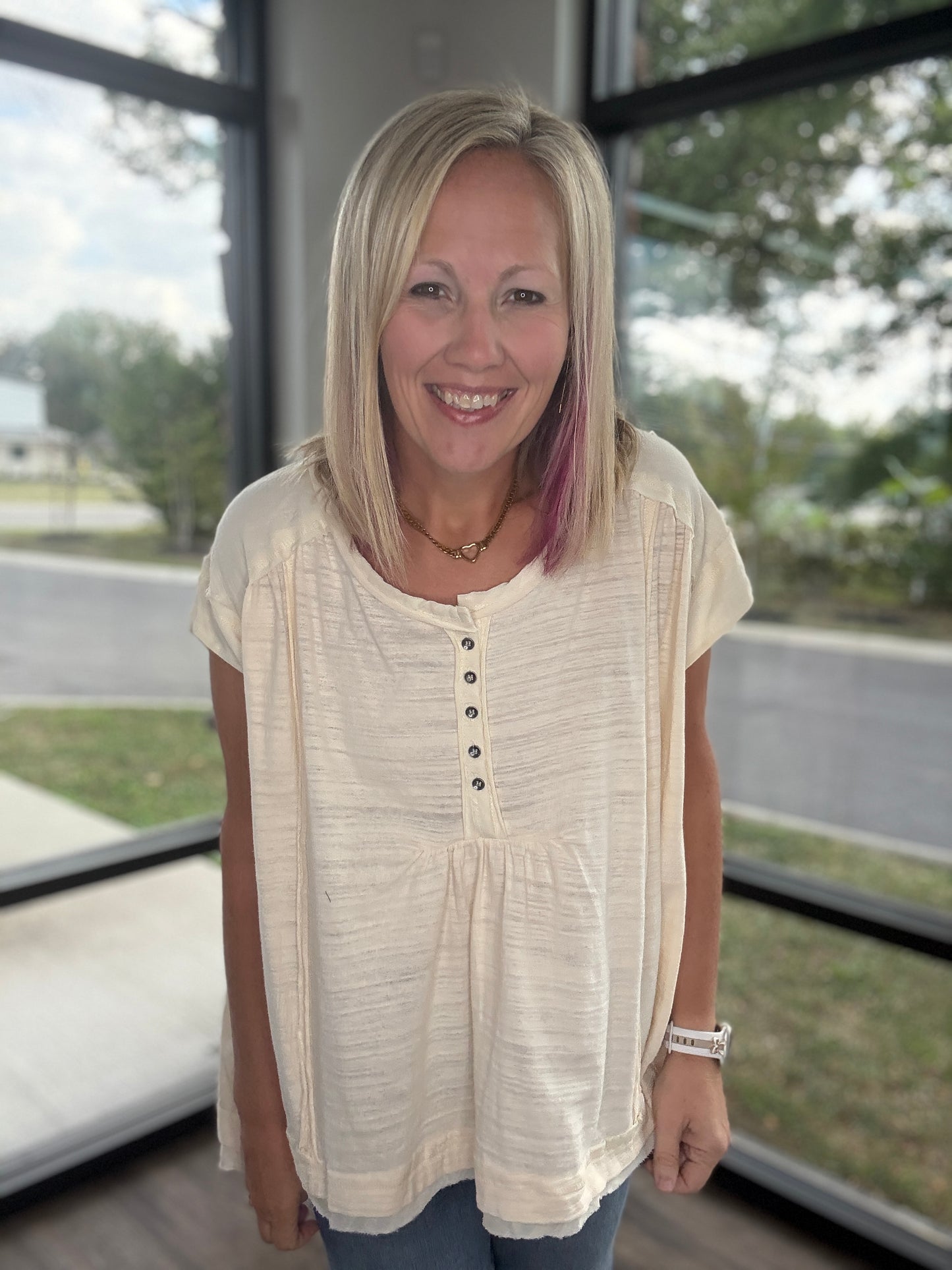 The Willow Top- Cream