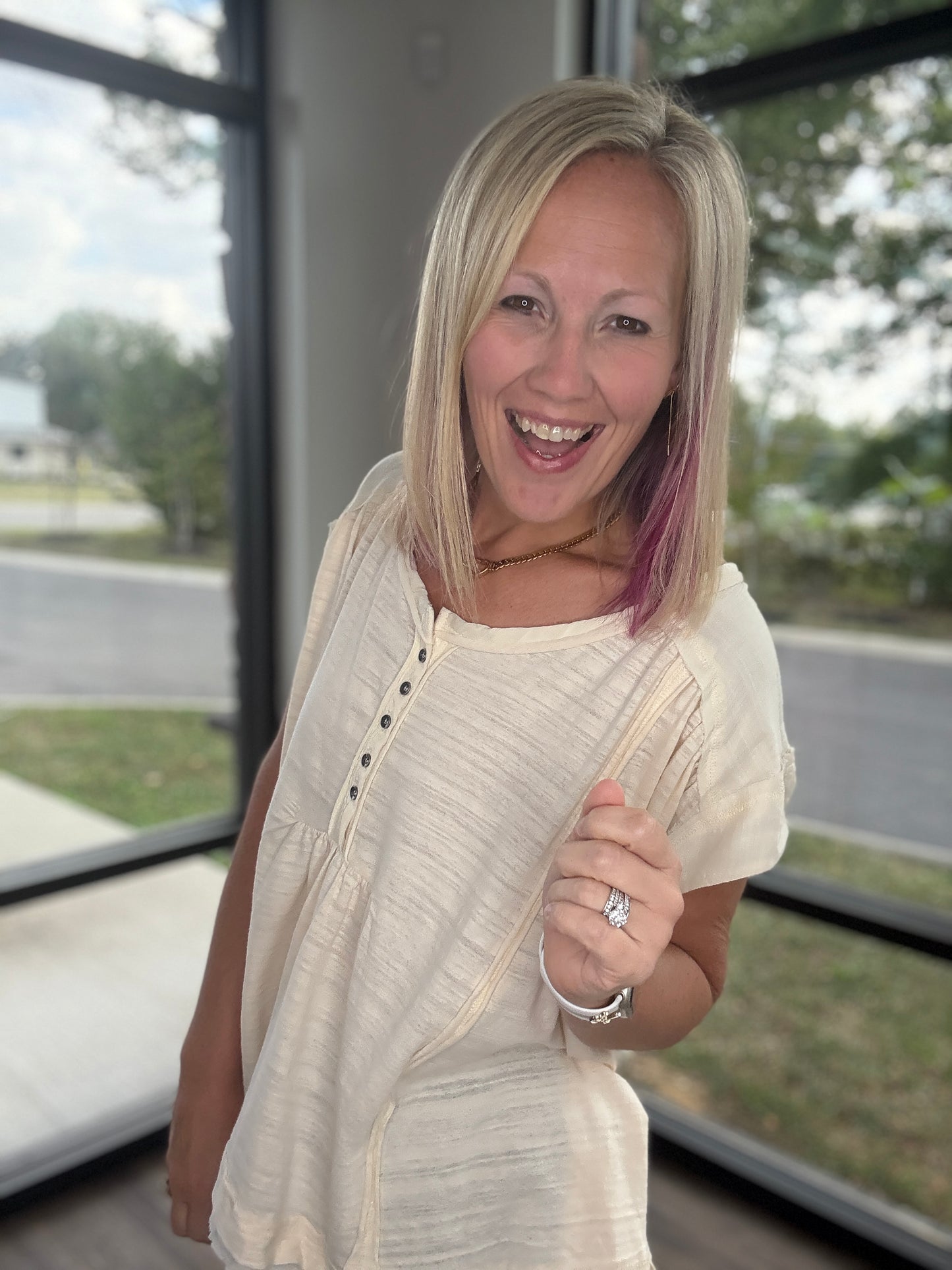The Willow Top- Cream