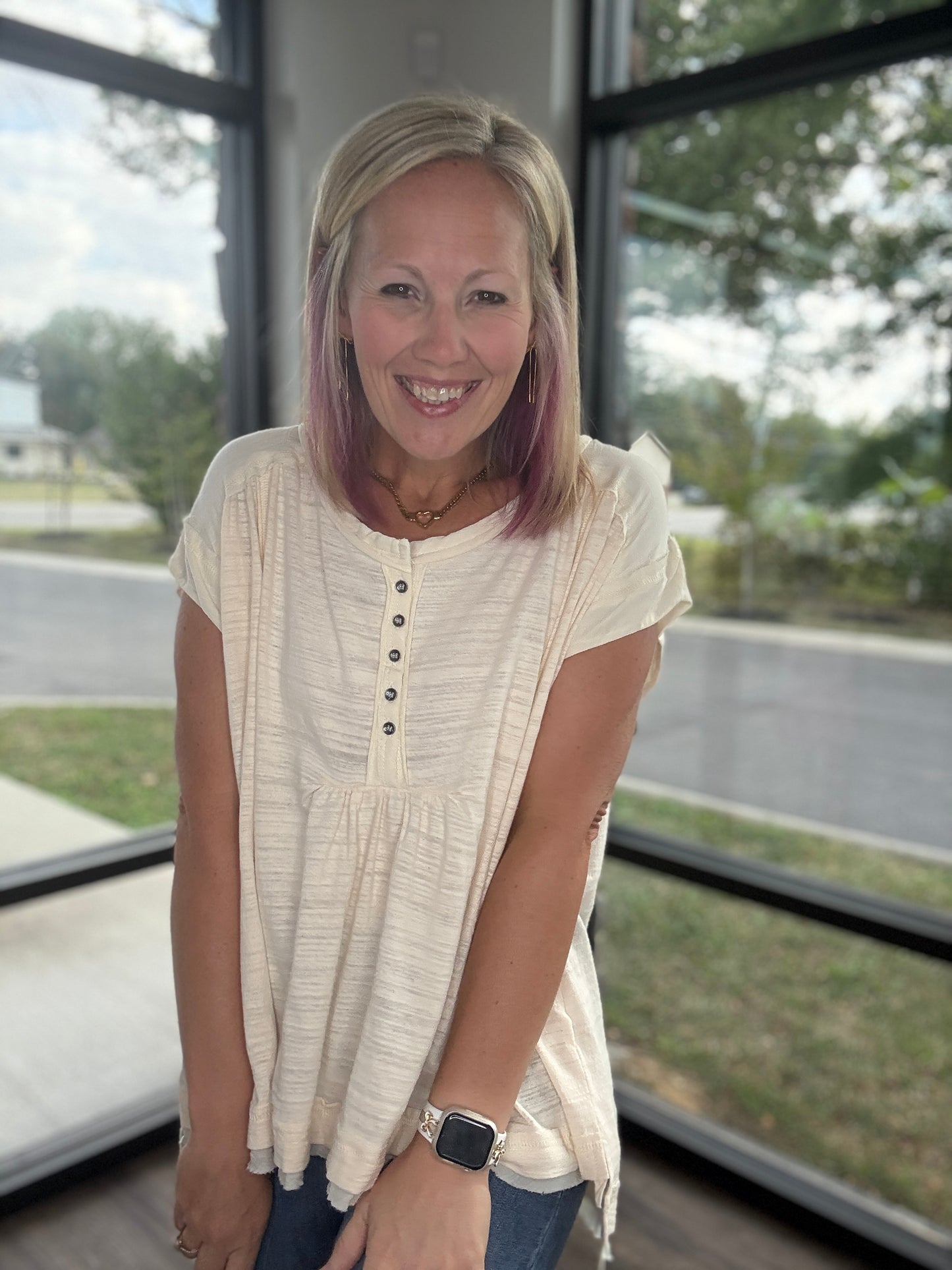 The Willow Top- Cream