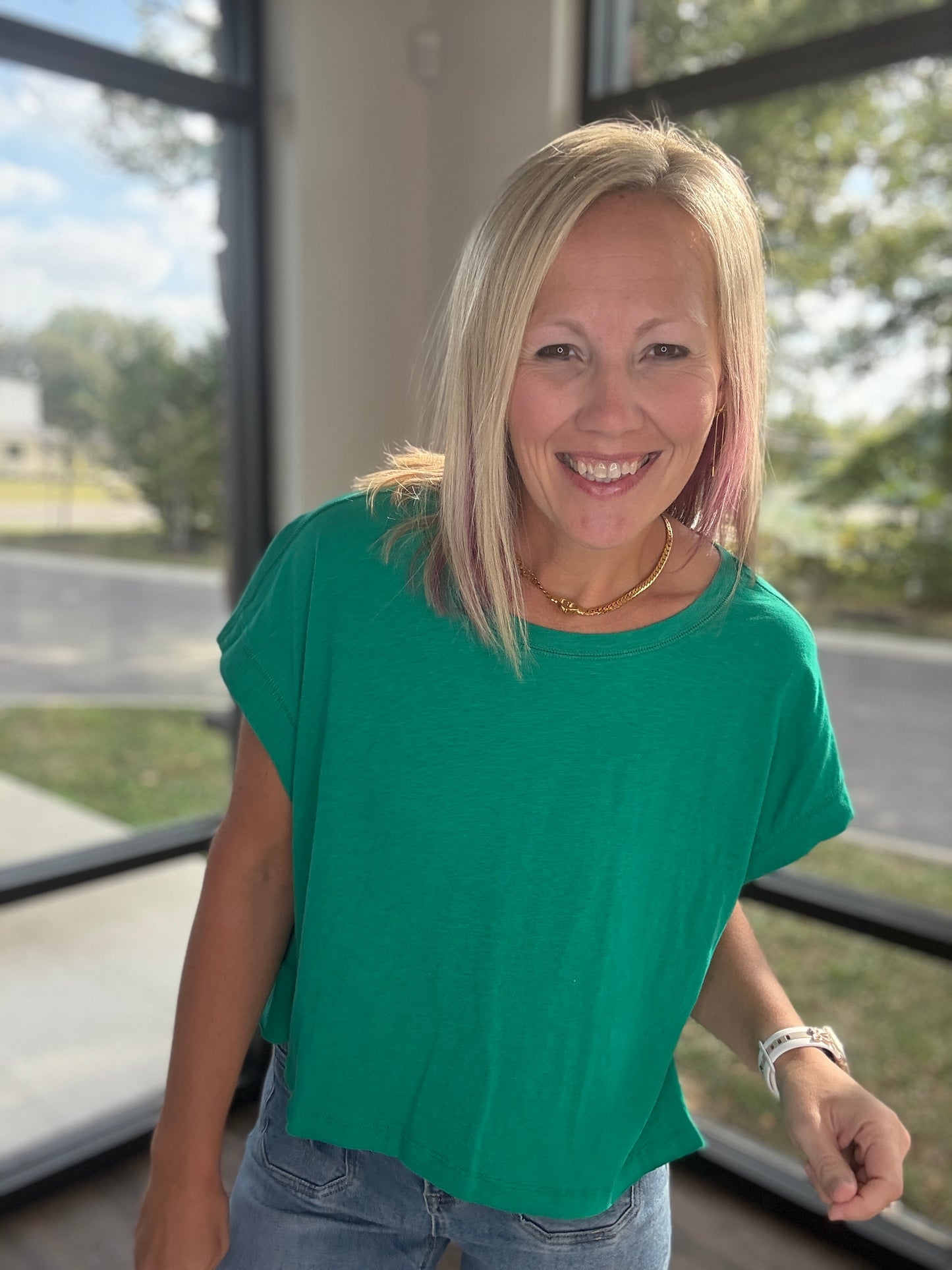 Breezy Back Tee- Green