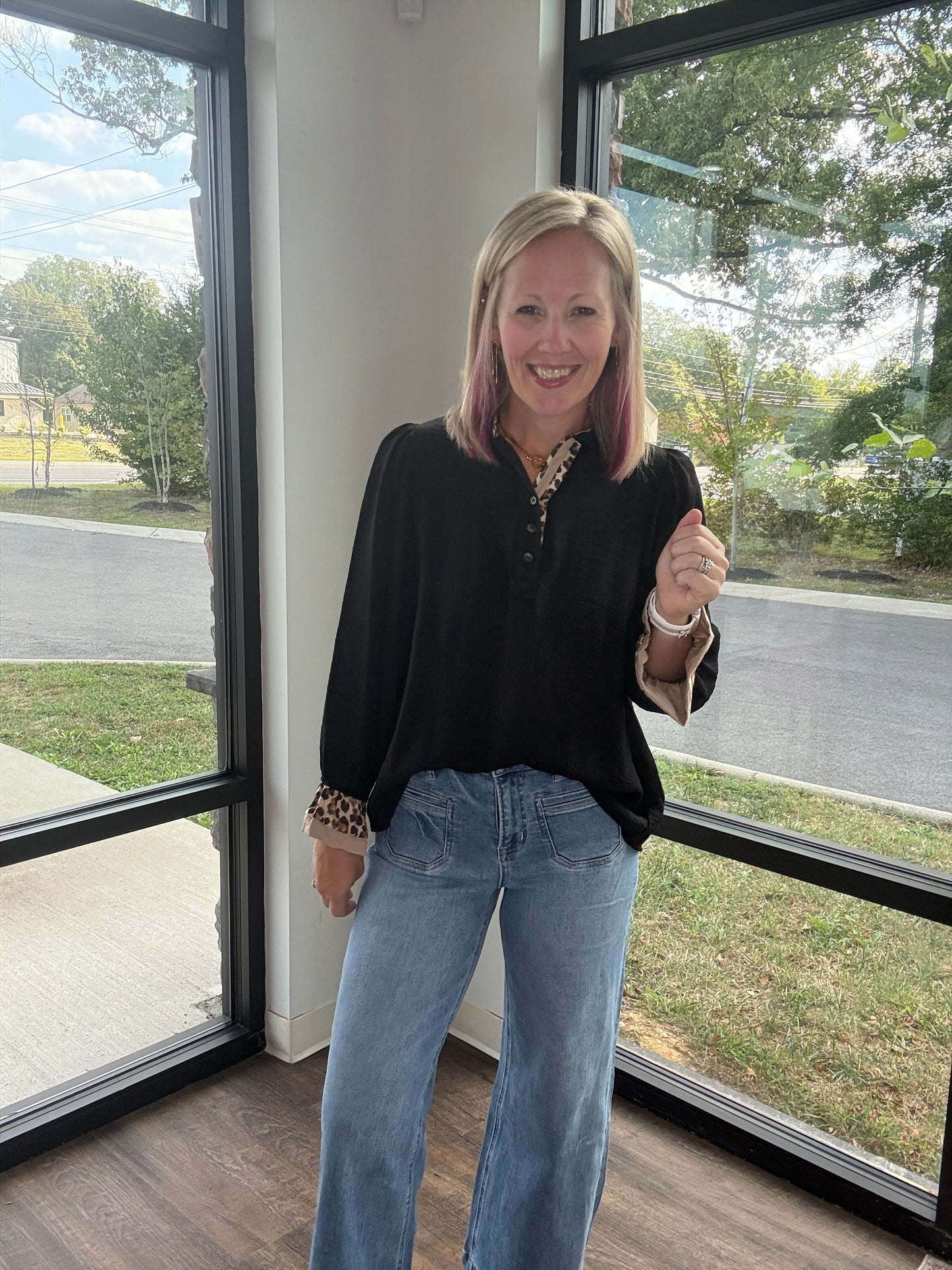 Savannah Charm Leopard Top