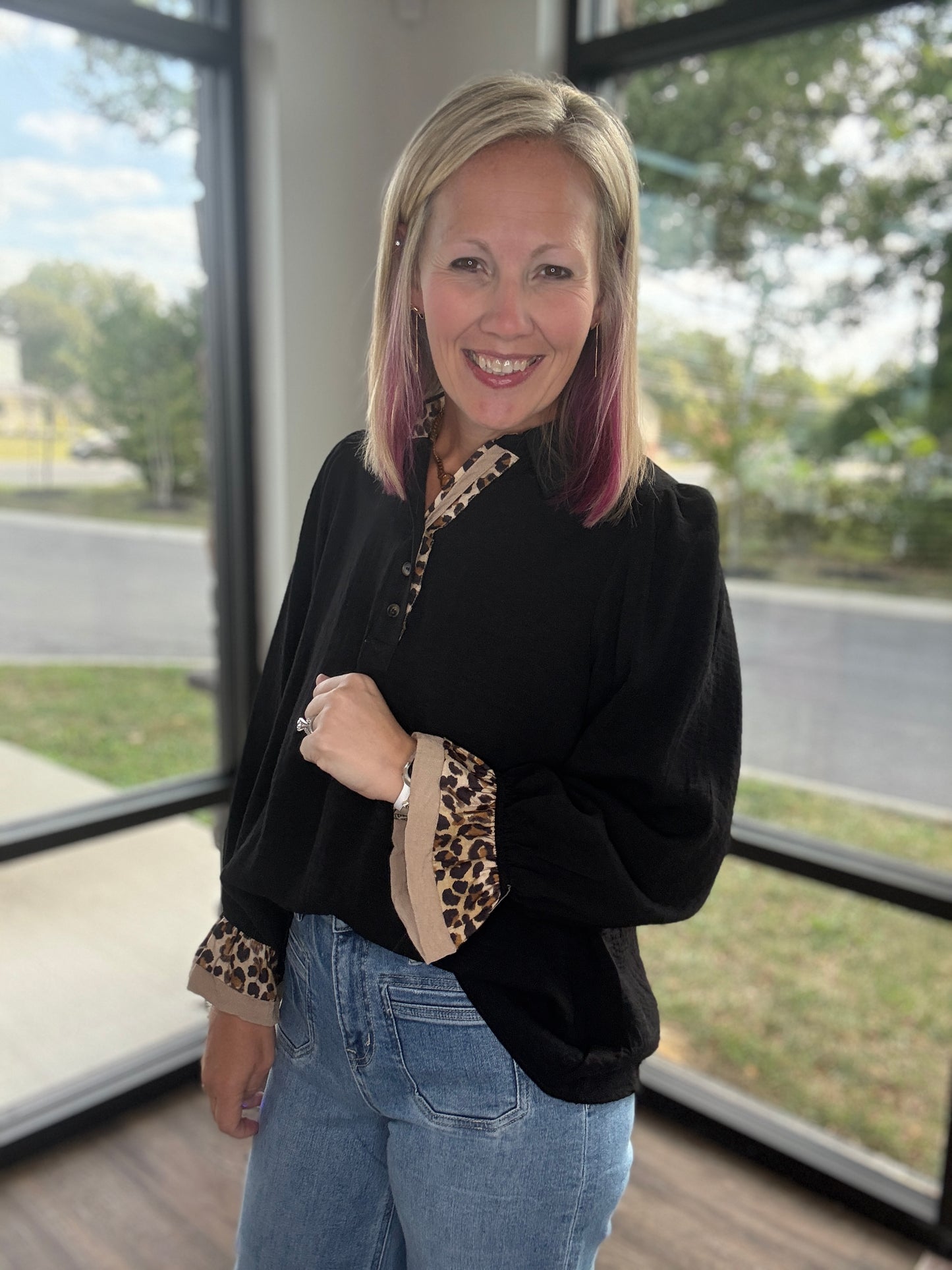 Savannah Charm Leopard Top