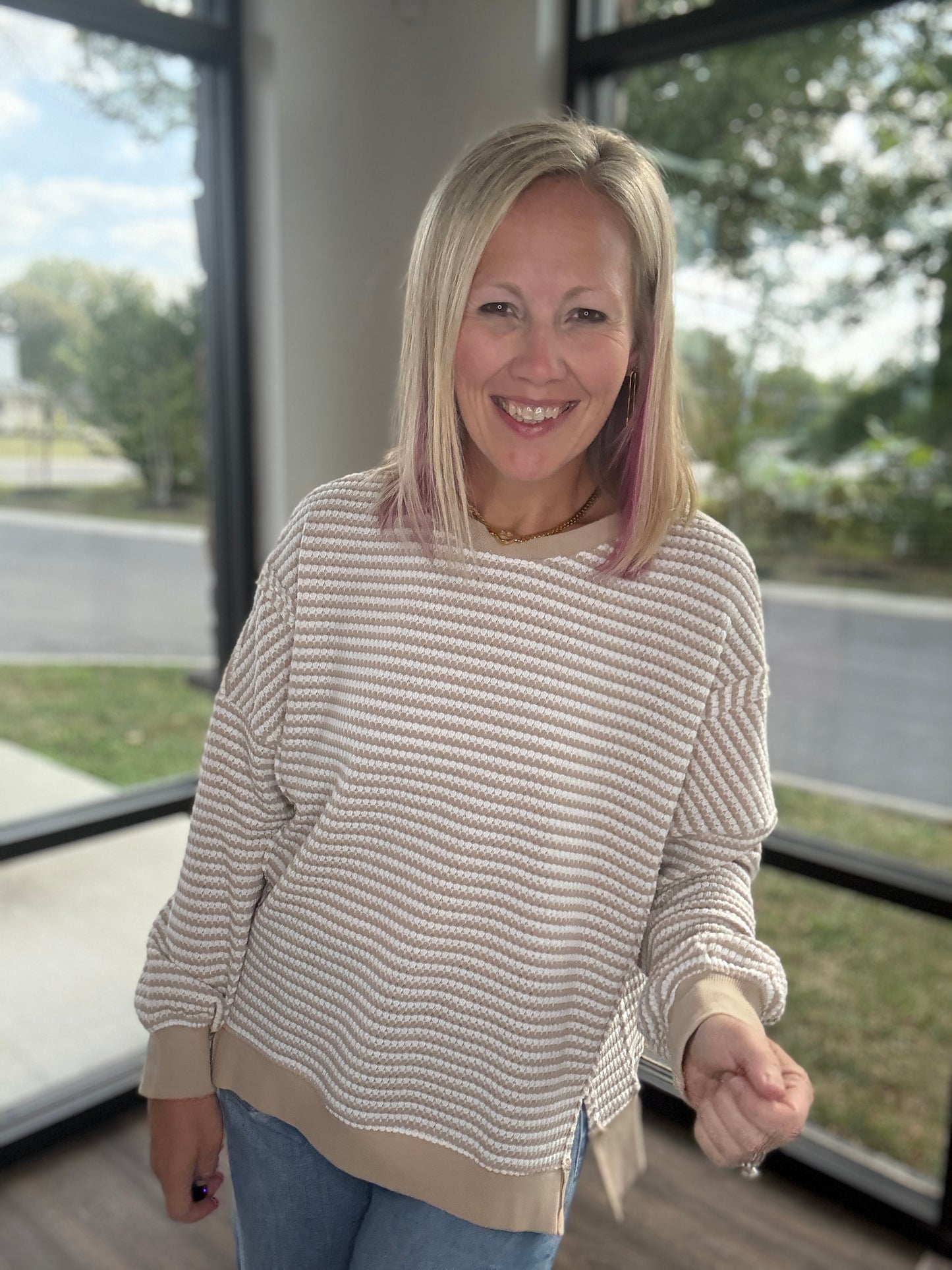 Cappuccino Striped Top