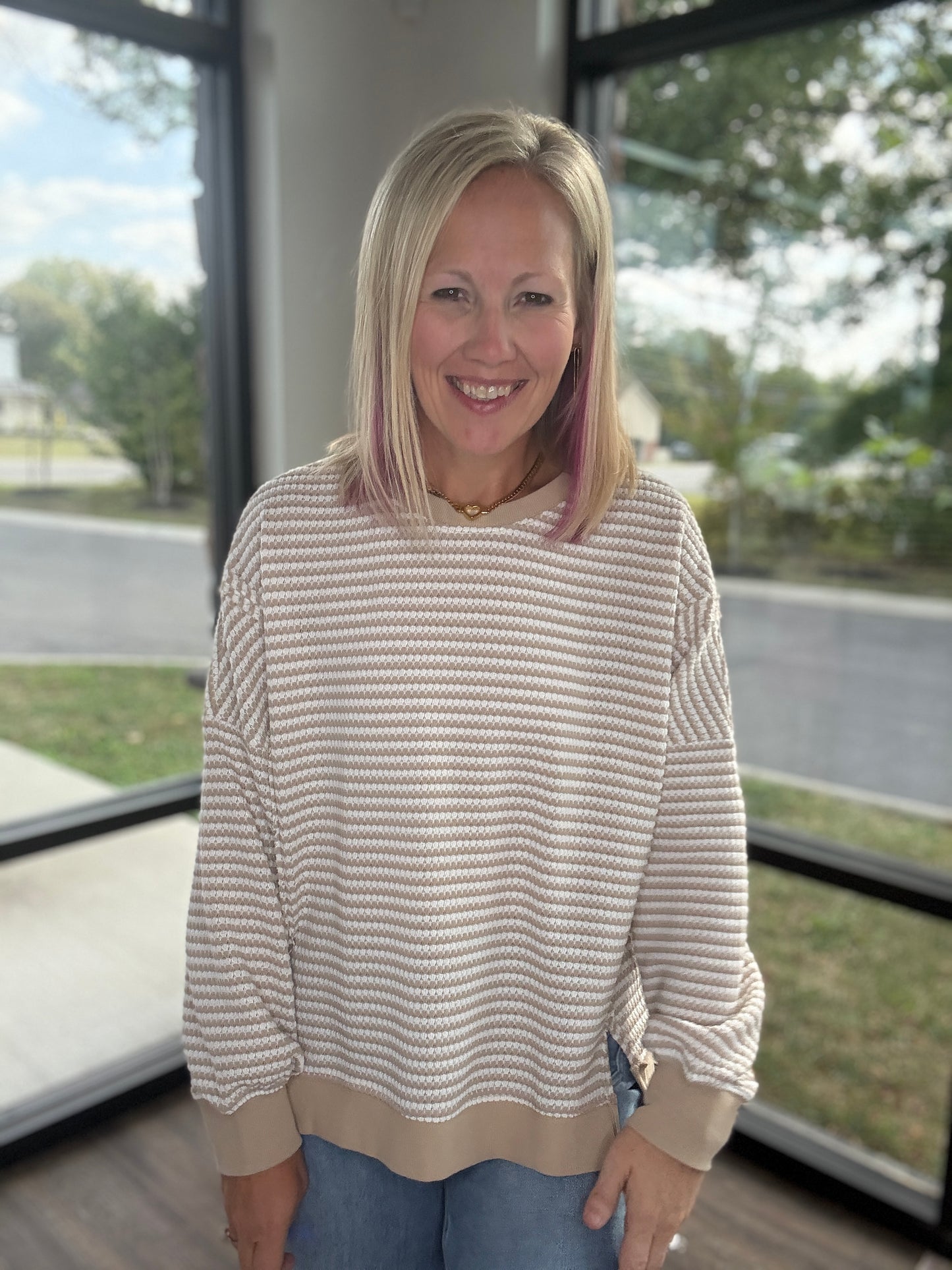 Cappuccino Striped Top
