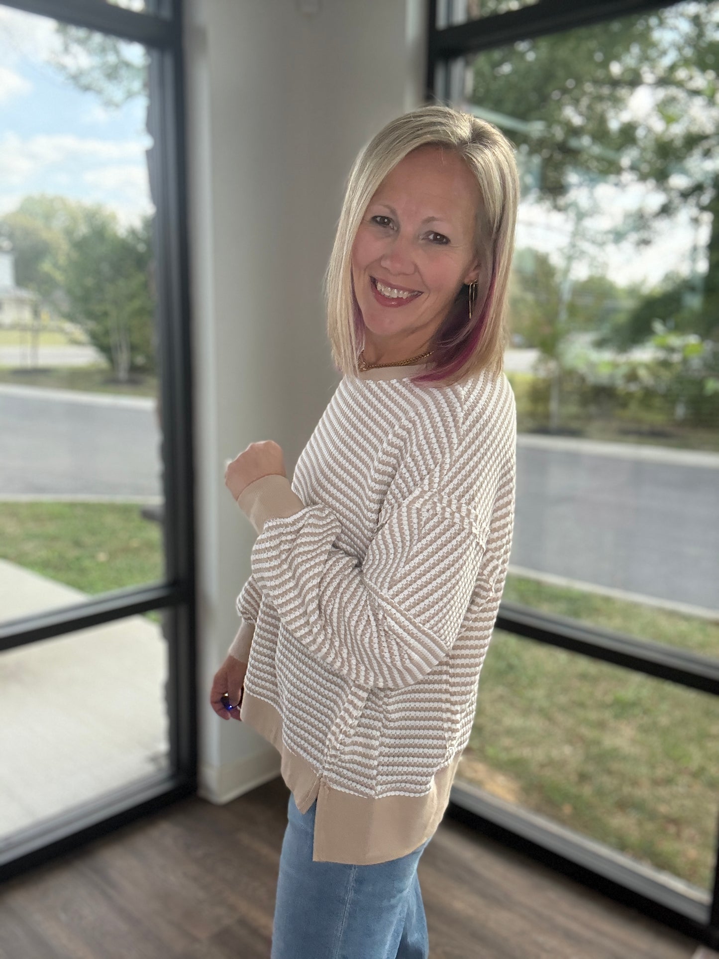 Cappuccino Striped Top