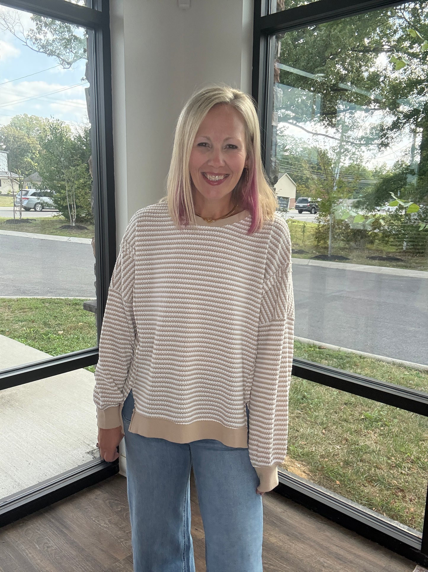 Cappuccino Striped Top