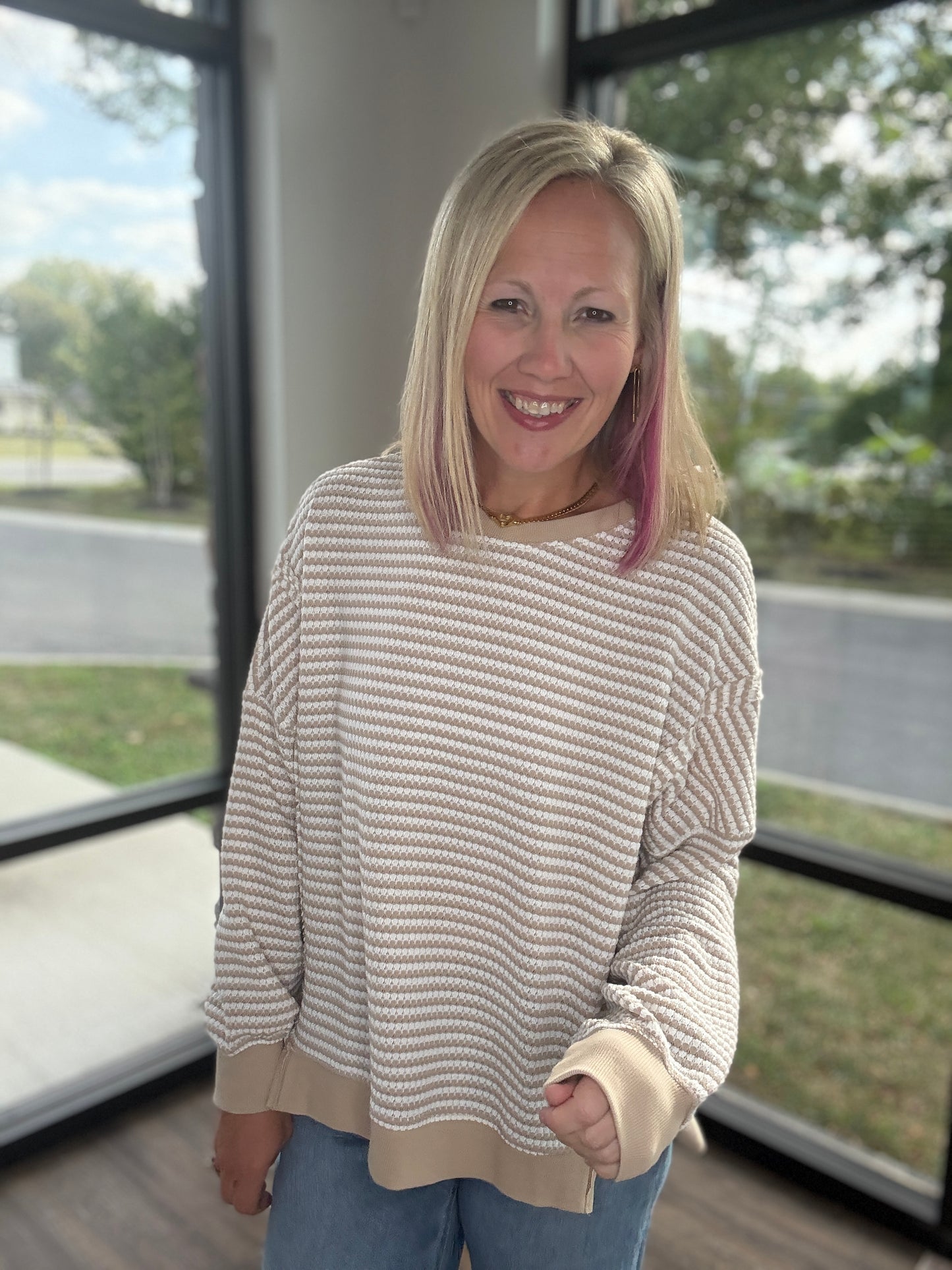 Cappuccino Striped Top
