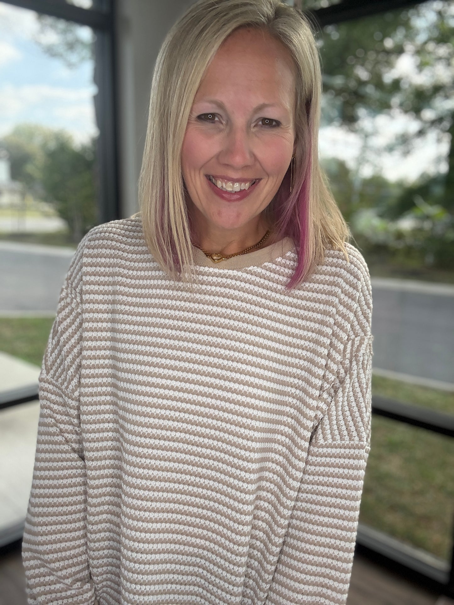 Cappuccino Striped Top