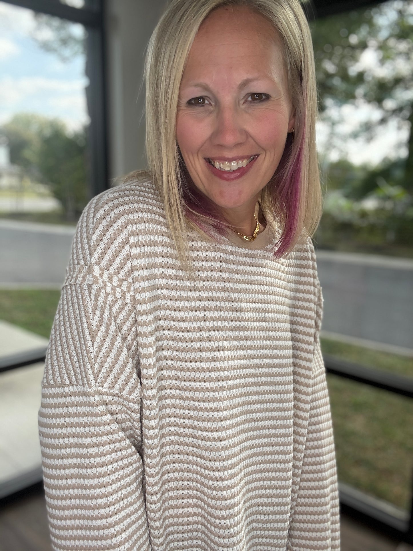 Cappuccino Striped Top
