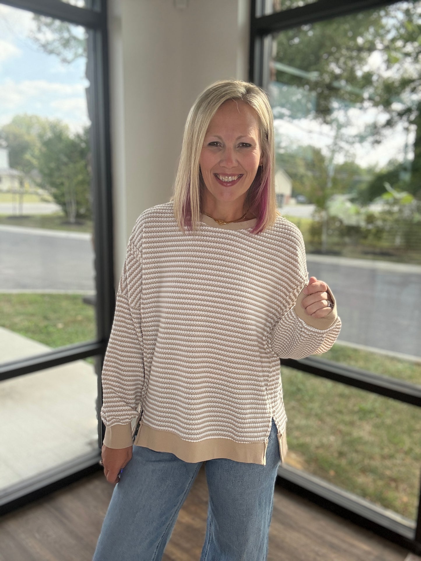 Cappuccino Striped Top