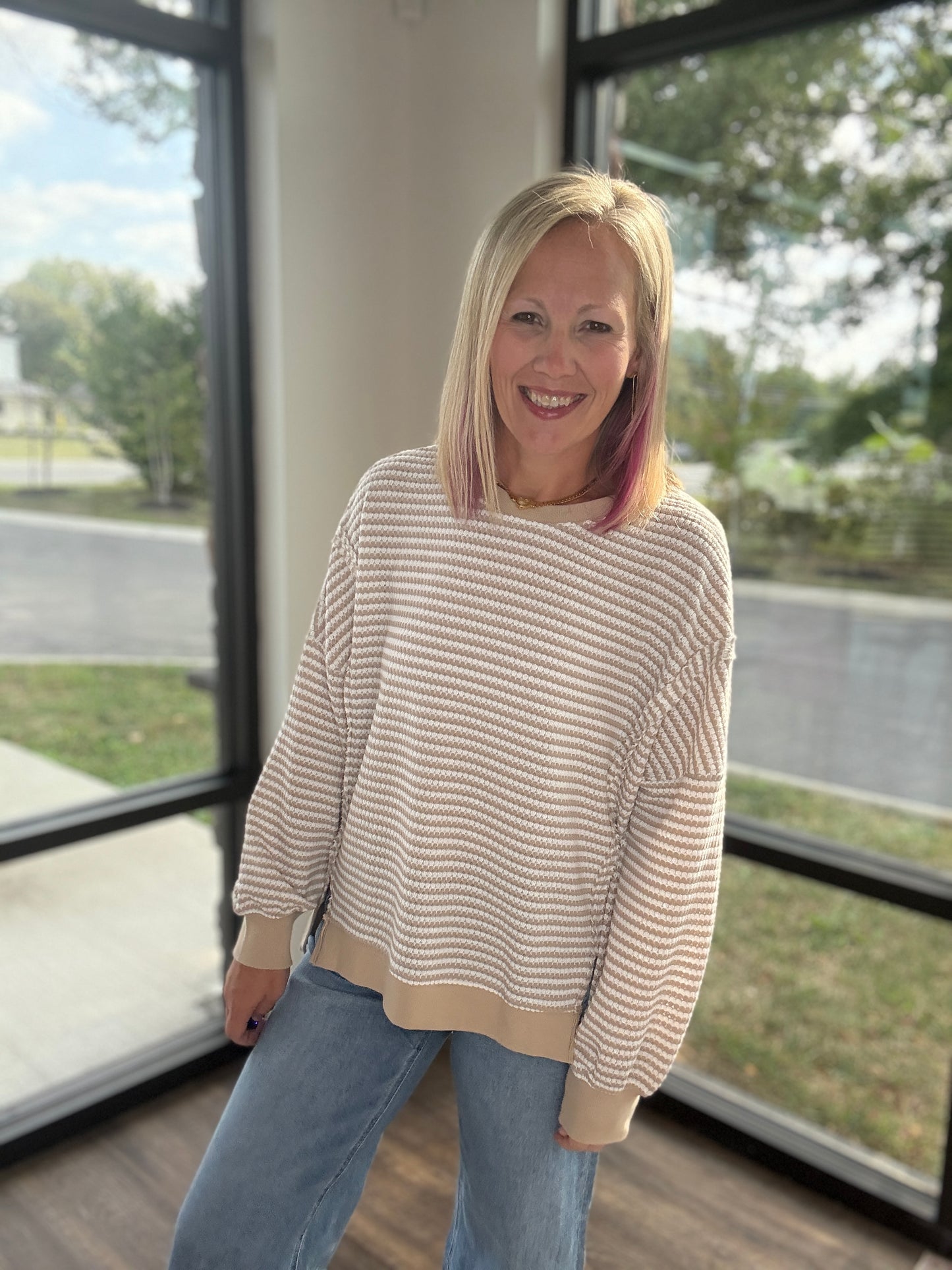 Cappuccino Striped Top
