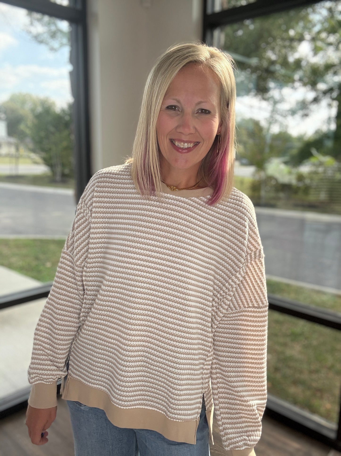 Cappuccino Striped Top