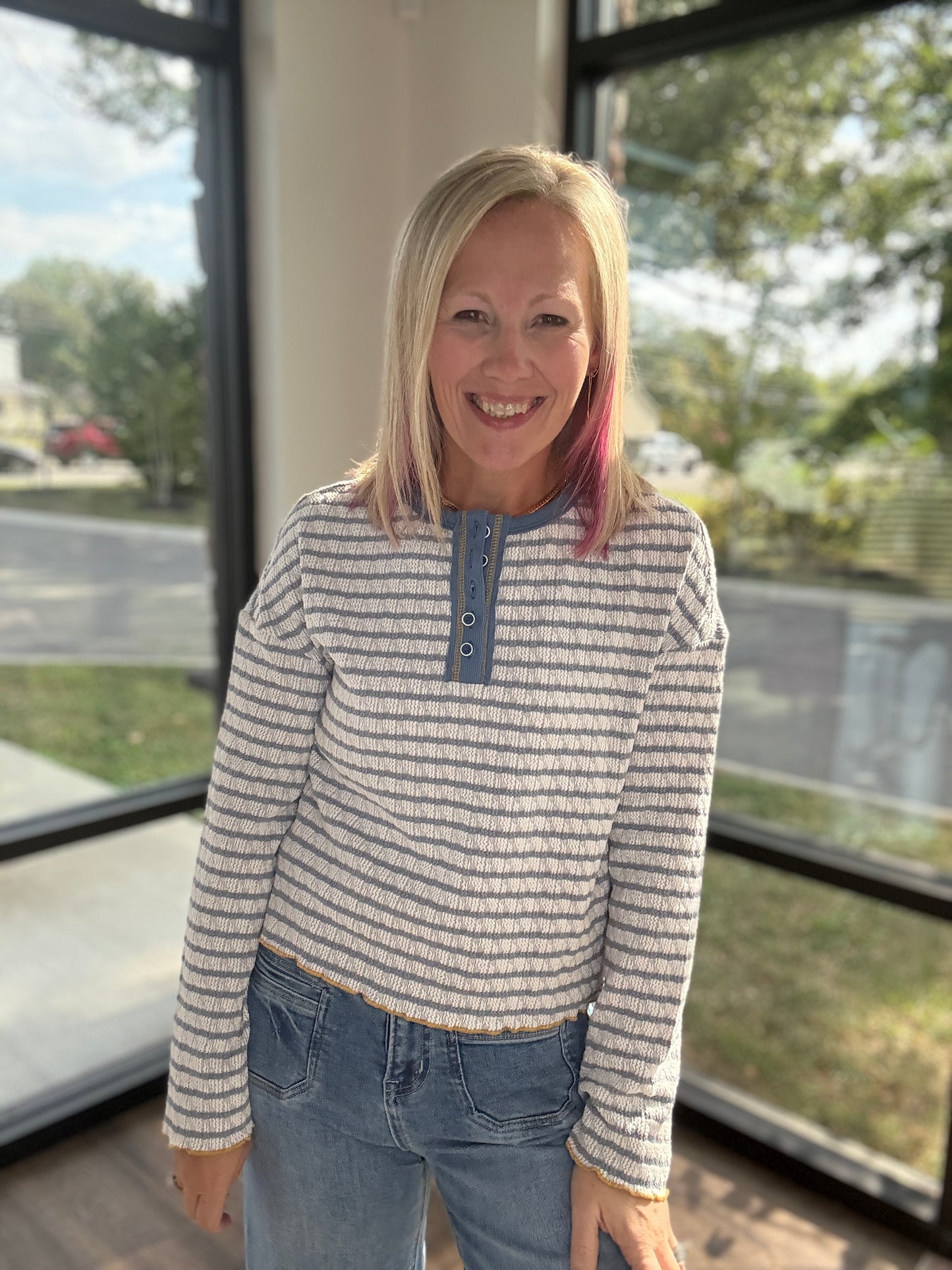 Skylar Textured Top