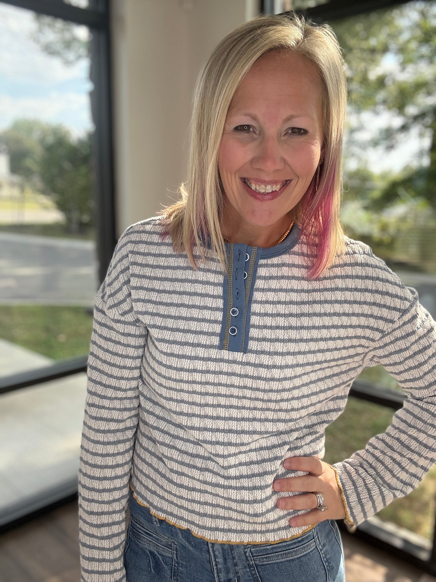 Skylar Textured Top