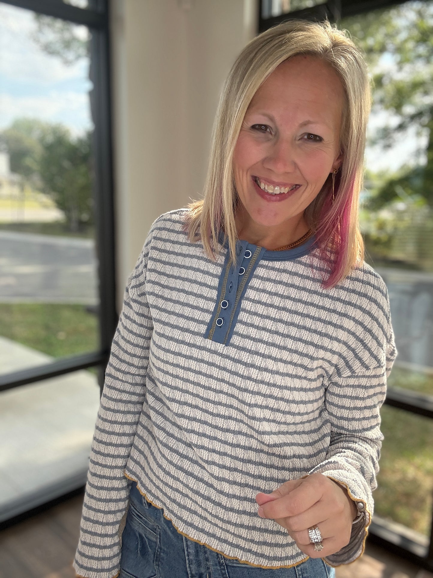 Skylar Textured Top